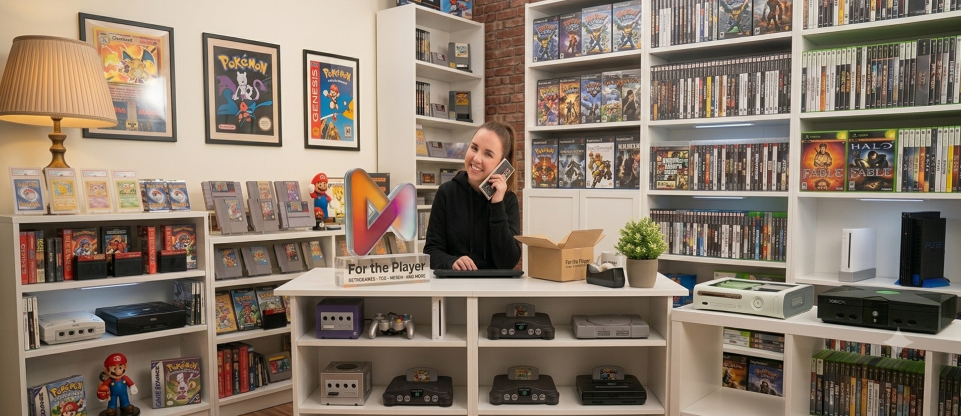 Klantenservice medewerker van For The Player helpt een klant