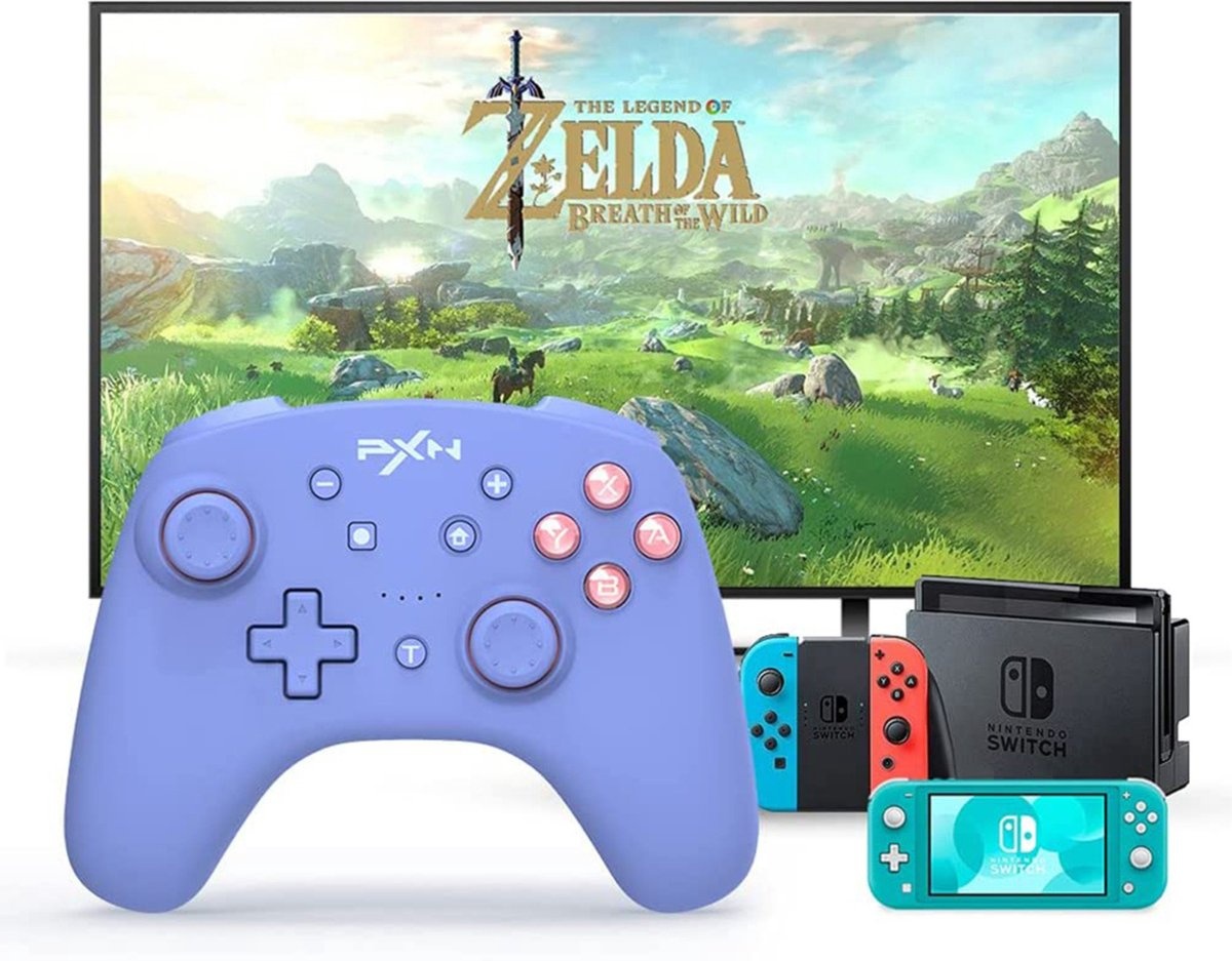 9607X - Controller Switch Nintendo - Draadloos - PC en iOS16 - Draadloze Controller - Bla… - Nintendo - productfoto 6