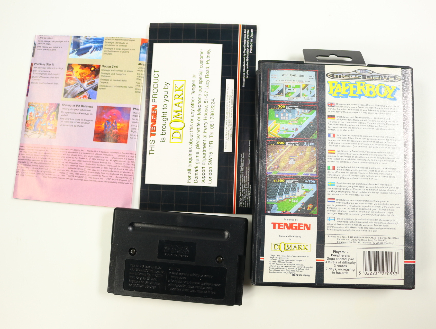 Sega Mega Drive - PaperBoy - Atari games - productfoto 2