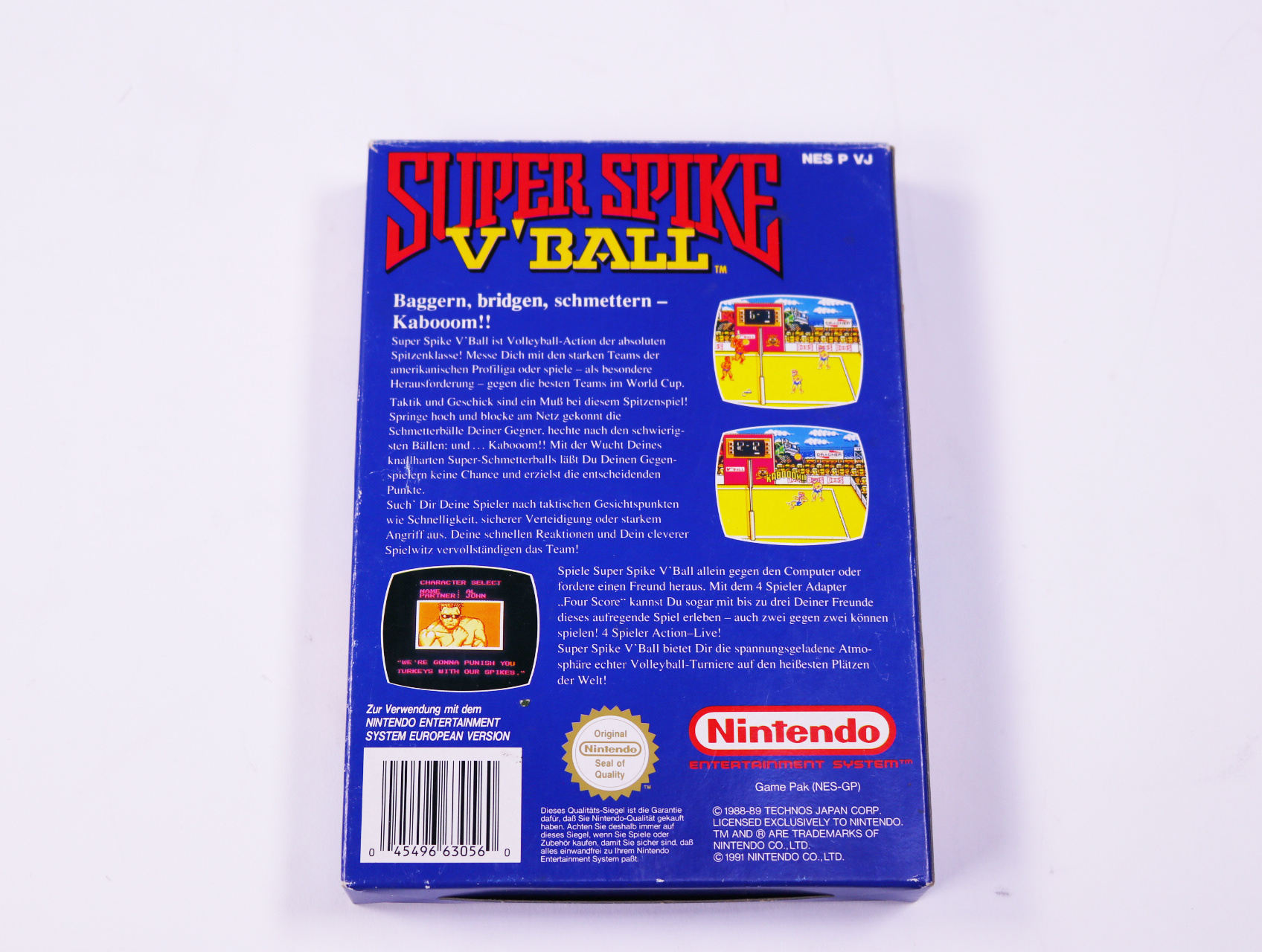 NES - Super Spike Volleyball - Game + Box - Technos Japan - productfoto 4