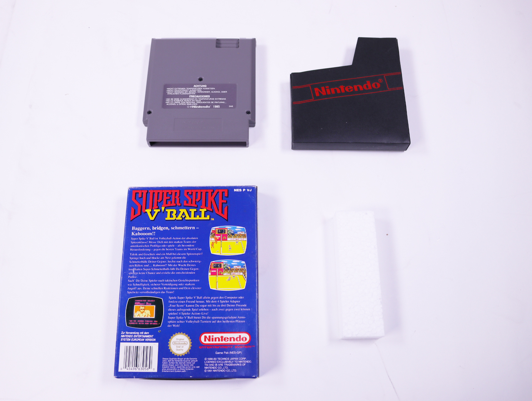 NES - Super Spike Volleyball - Game + Box - Technos Japan - productfoto 2