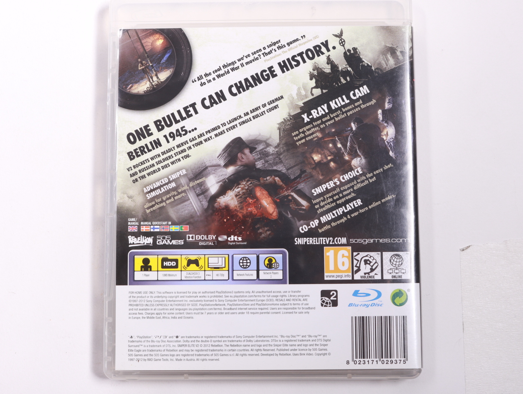 Playstation 3 - Sniper Elite V2 - Rebellion Developments - productfoto 2