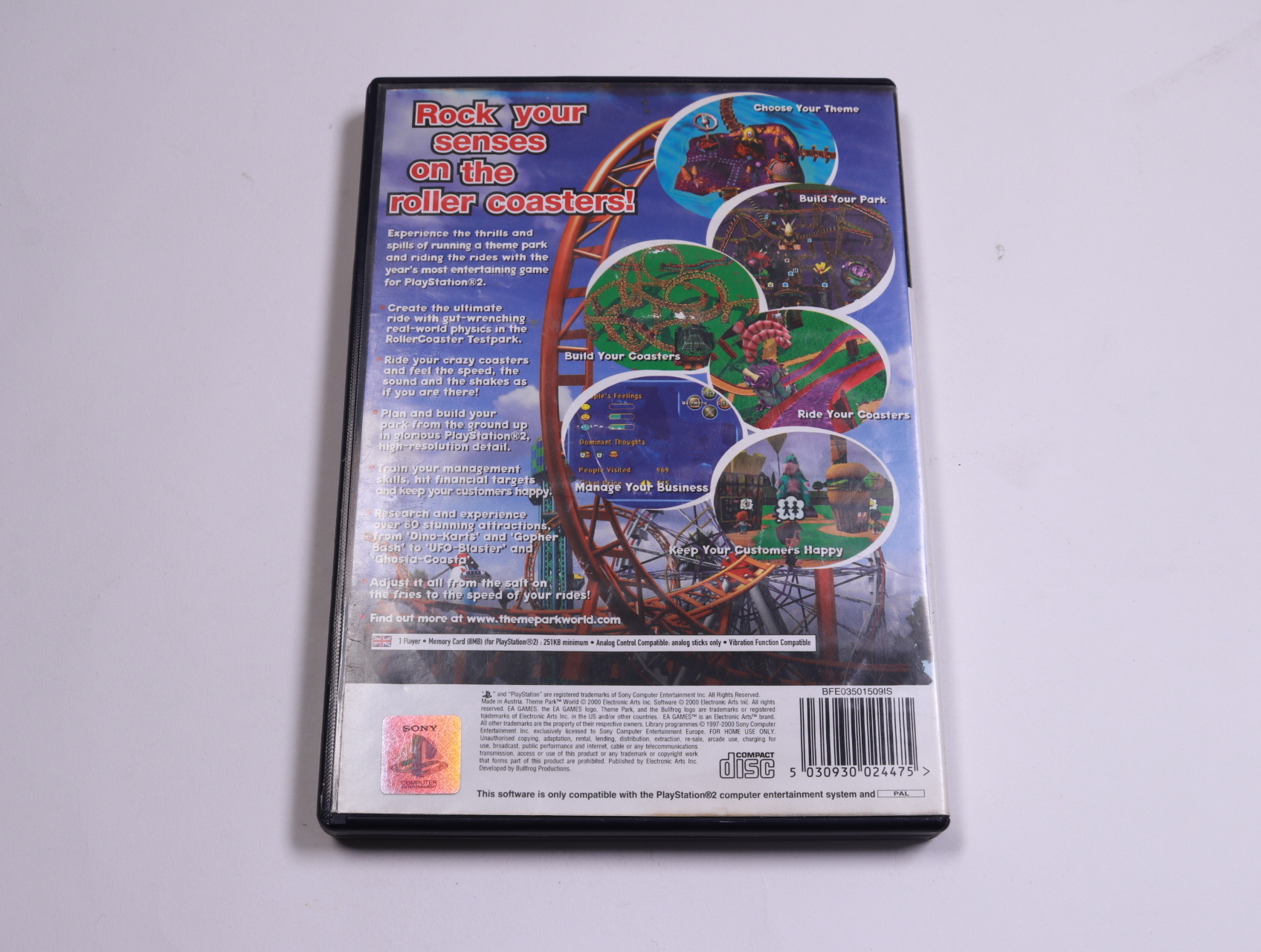 PlayStation 2 - Theme Park World [No Manual] - Bullfrog Productions - productfoto 2