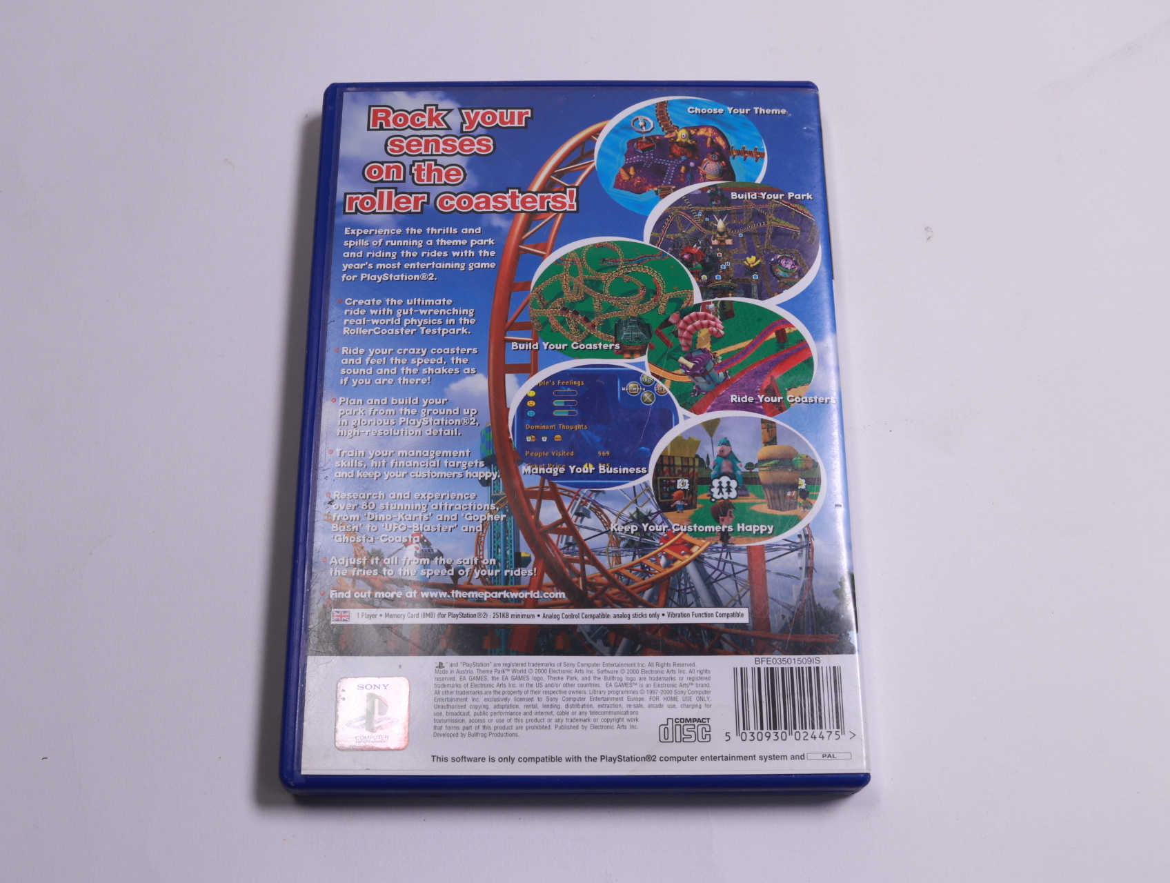 PlayStation 2 - Theme Park World - Bullfrog Productions - productfoto 2