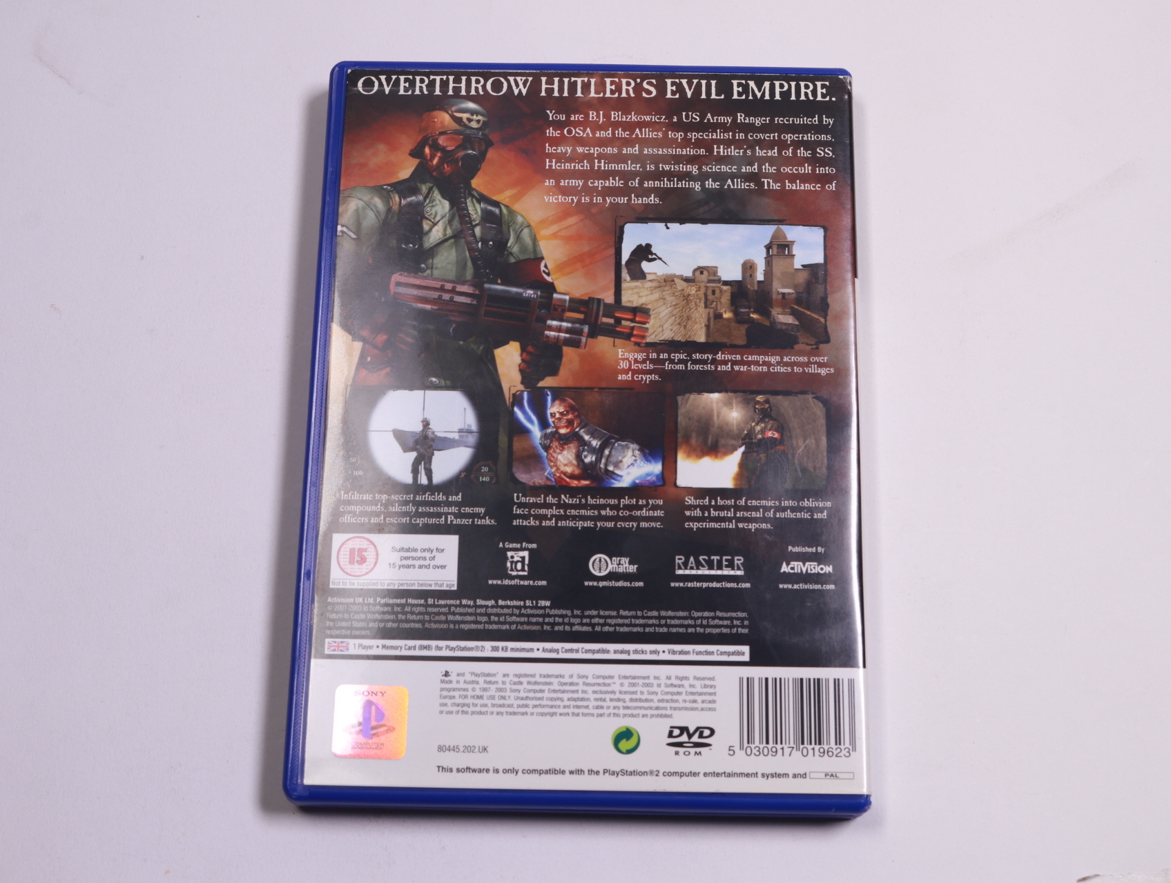 Playstation 2 - Return to Castle Wolfenstein: Operation Resurrection - Gray Matter Interactive - productfoto 2