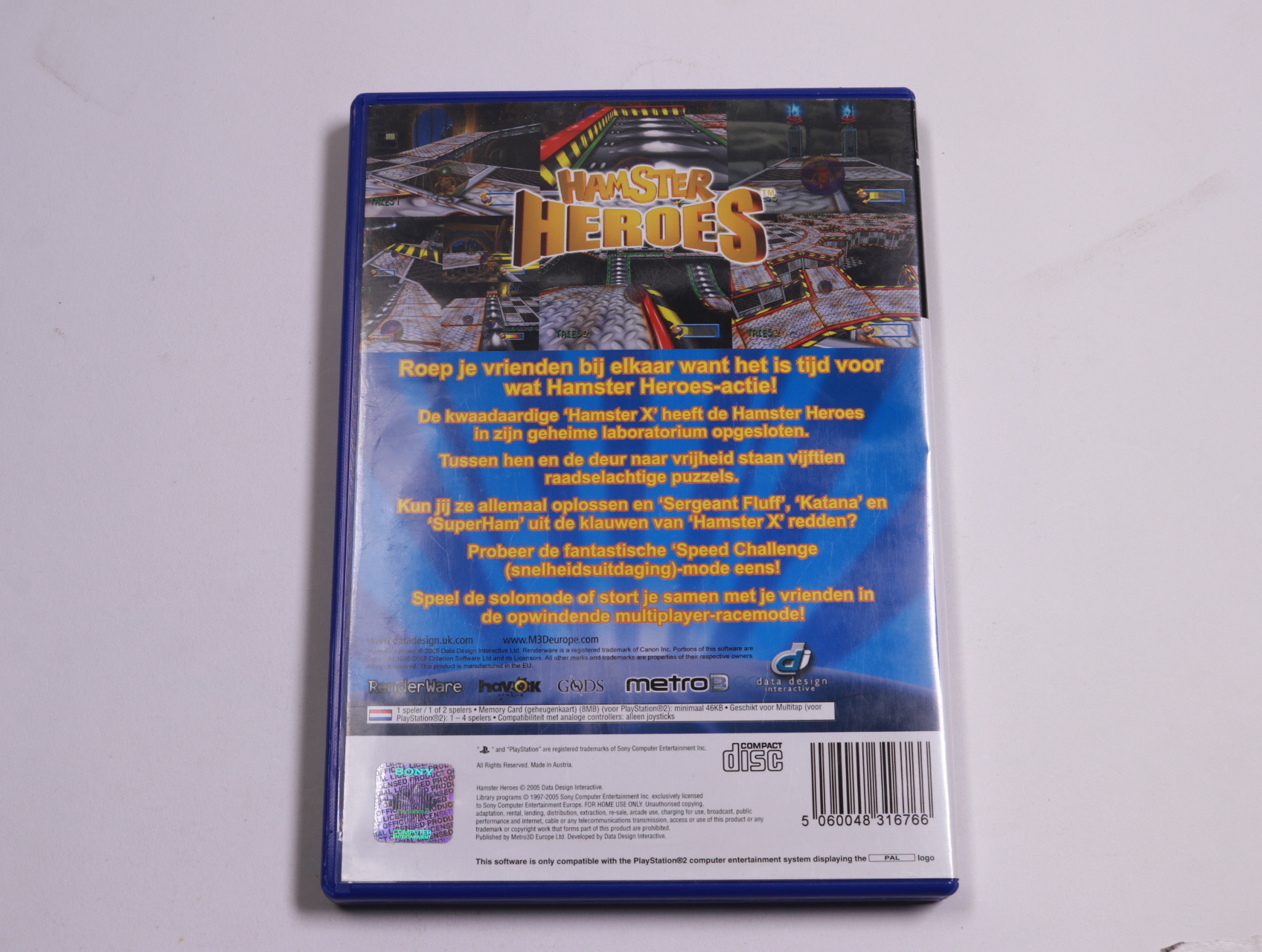 Playstation 2 - Hamster Heroes - Data Design Interactive - productfoto 2