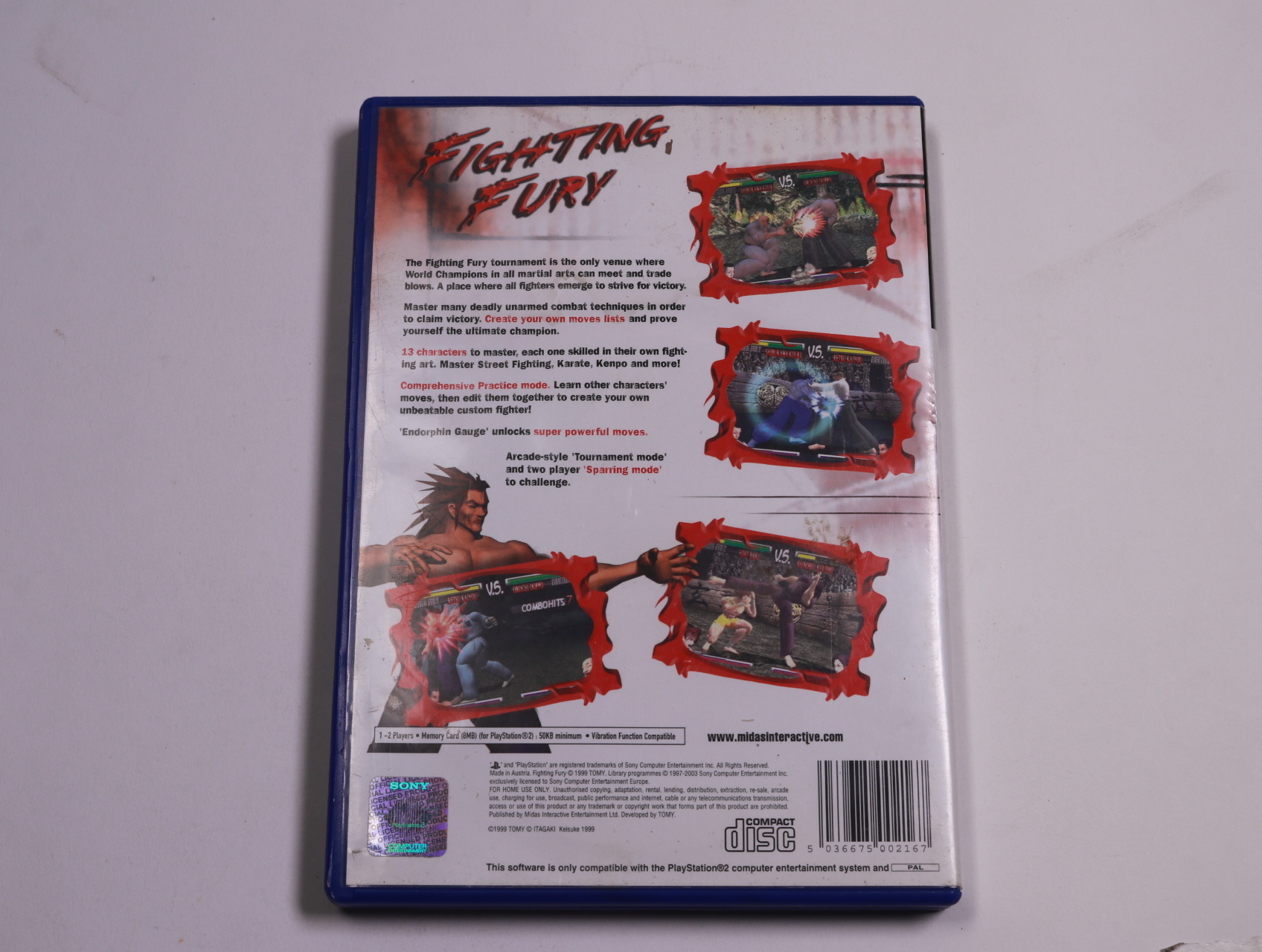 Playstation 2 - Fighting Fury - PlayStation - productfoto 2
