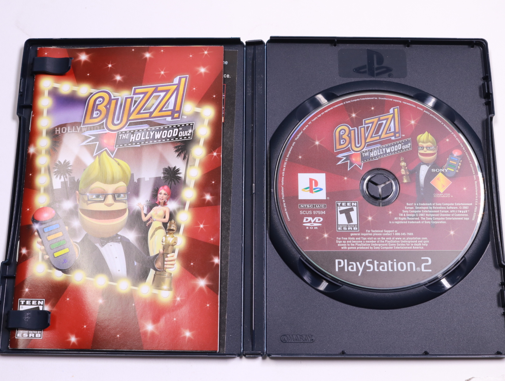 Playstation 2 - Buzz! The Hollywood Quiz - Relentless Software - productfoto 3