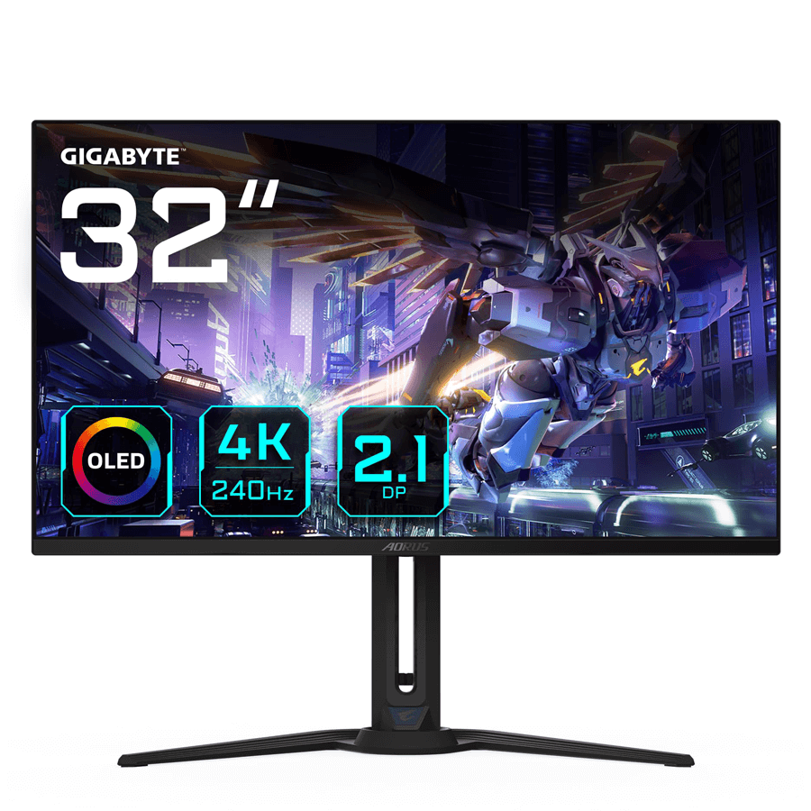 AORUS FO32U2P | 4K - 240hz - 0,03ms - OLED - 31,5 inch - Gigabyte - productfoto 3