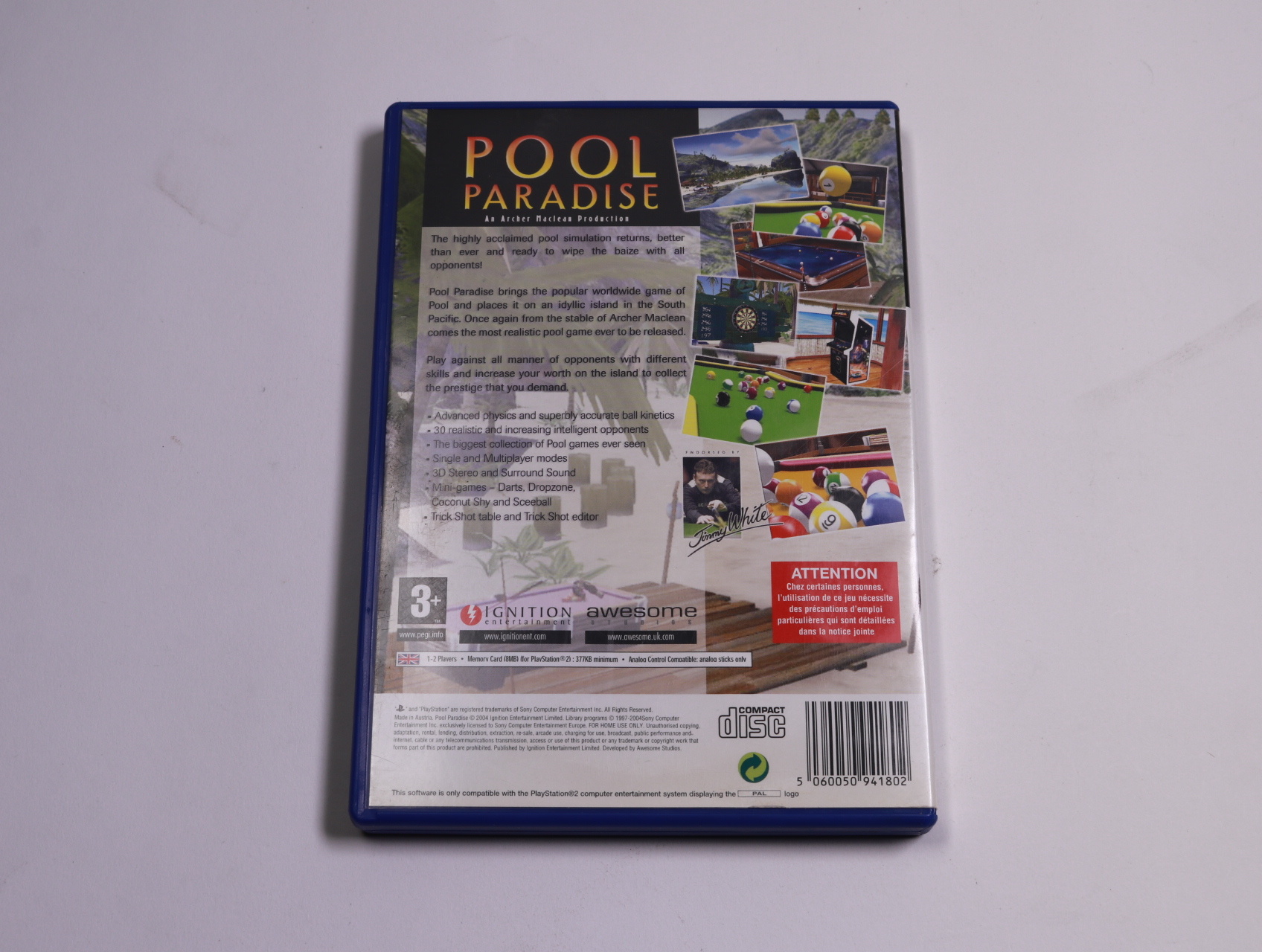 Playstation 2 - Pool Paradise - Awesome Developments - productfoto 2
