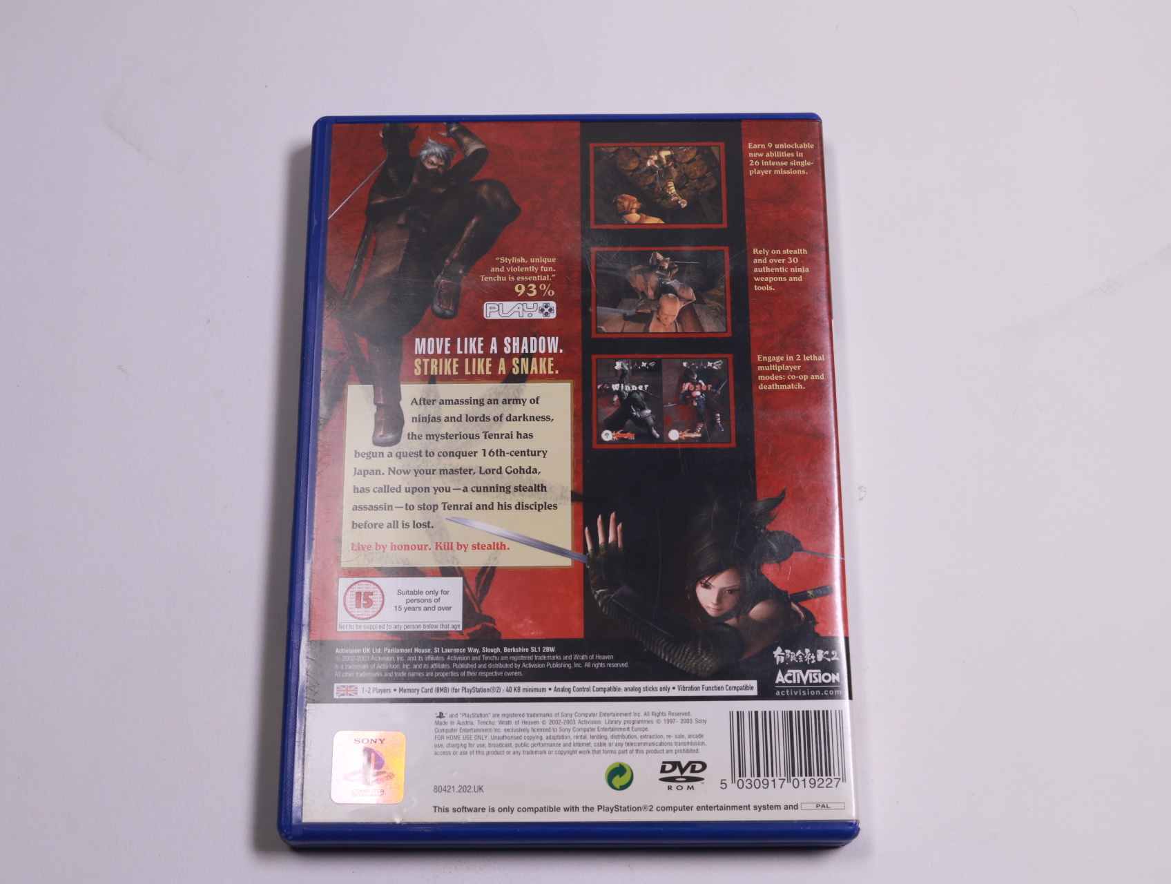 Playstation 2 - Tenchu: Wrath of Heaven [No Manual] - productfoto 2