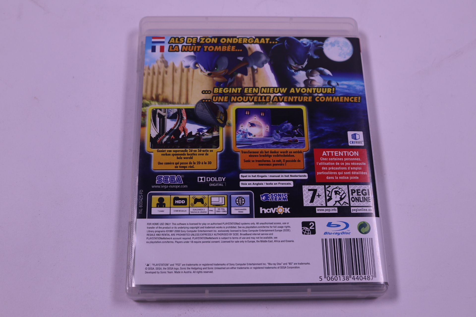 Playstation 3 - Sonic Unleashed - Sega - productfoto 2