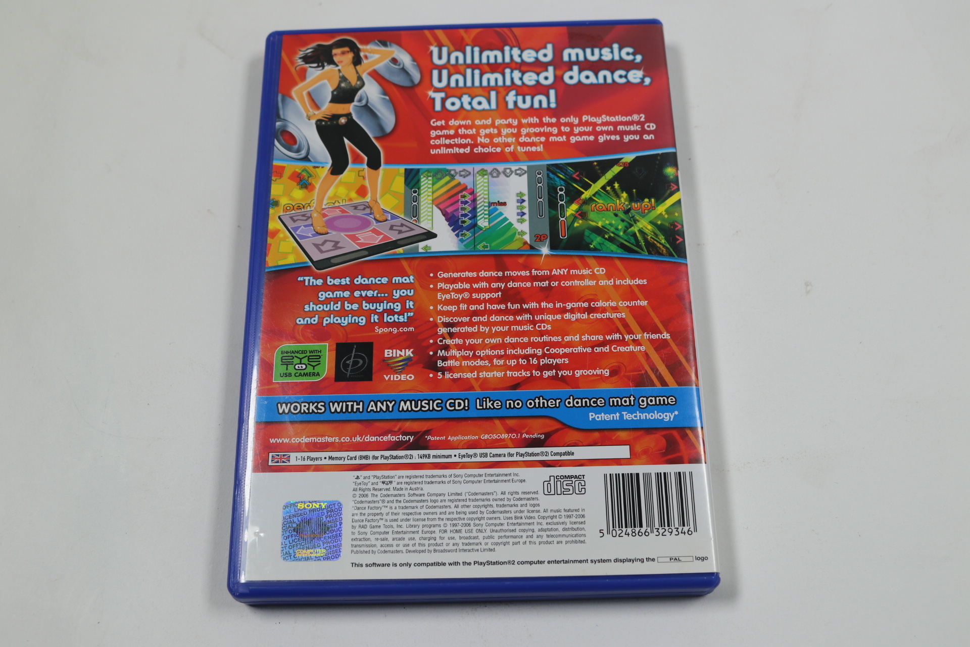 PlayStation 2 - Dance Factory - Codemasters - productfoto 2