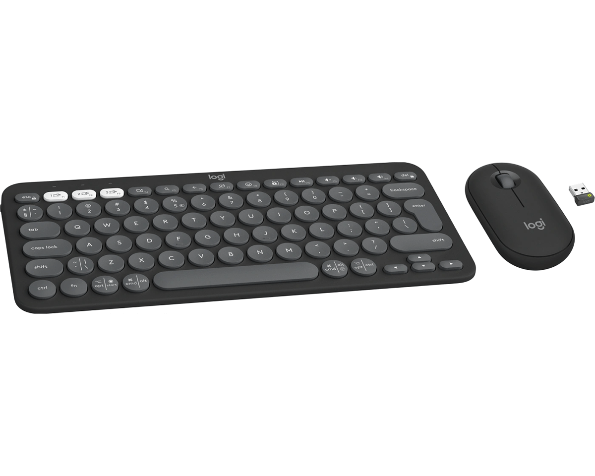 Pebble 2 Combo | 65% - Draadloos - Scissor-Switch (QWERTY US) - Logitech - productfoto 3