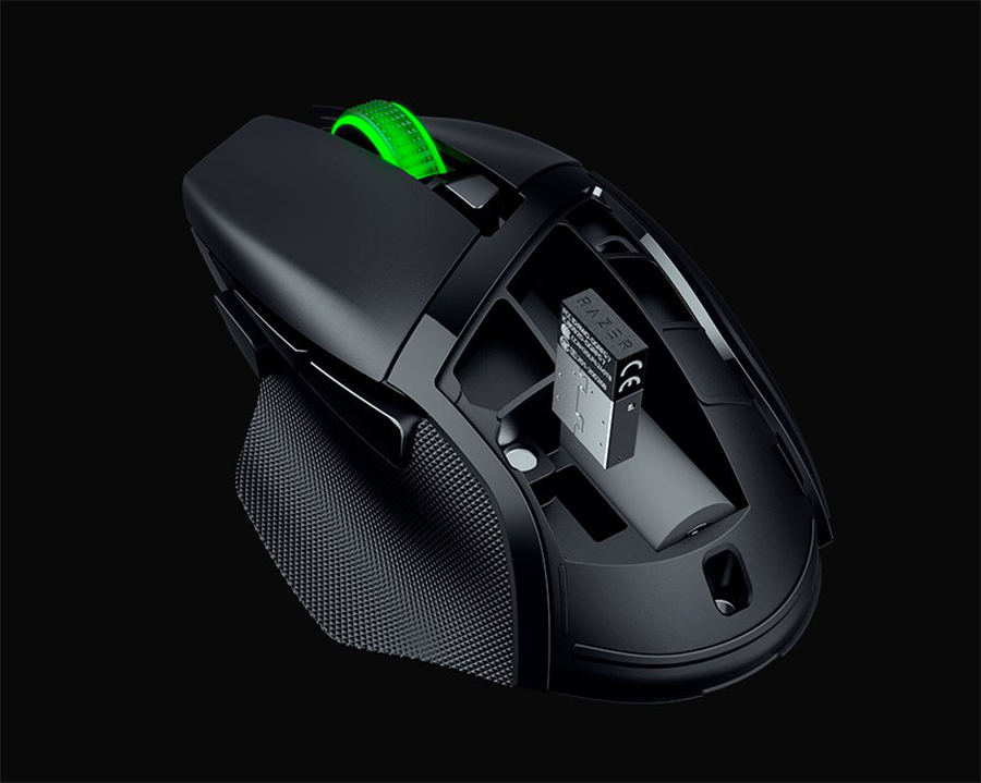 Basilisk V3 X HyperSpeed Draadloze Gaming Muis - Razer - productfoto 3