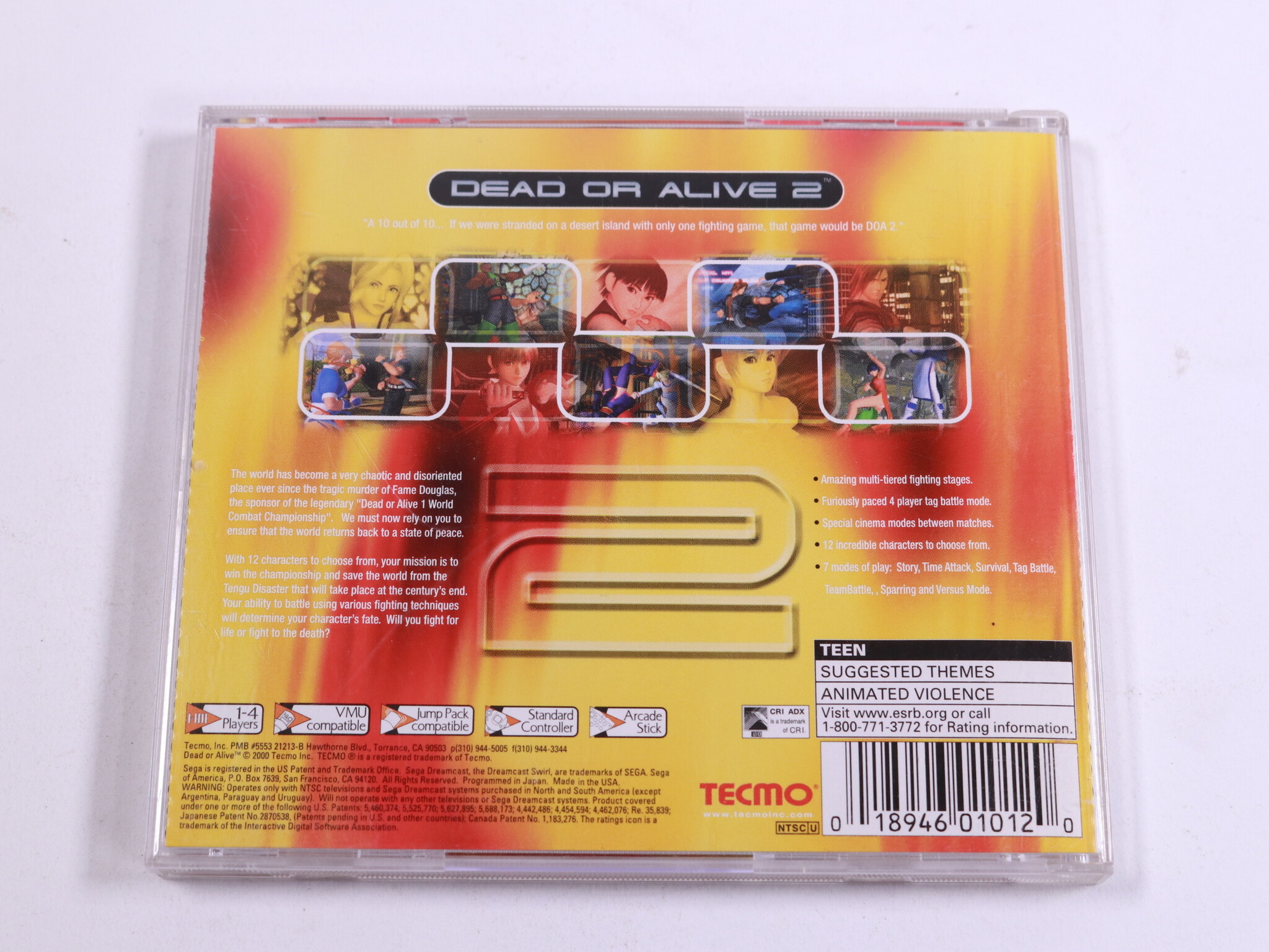 Dreamcast - Dead or Alive 2 - Tecmo - productfoto 3