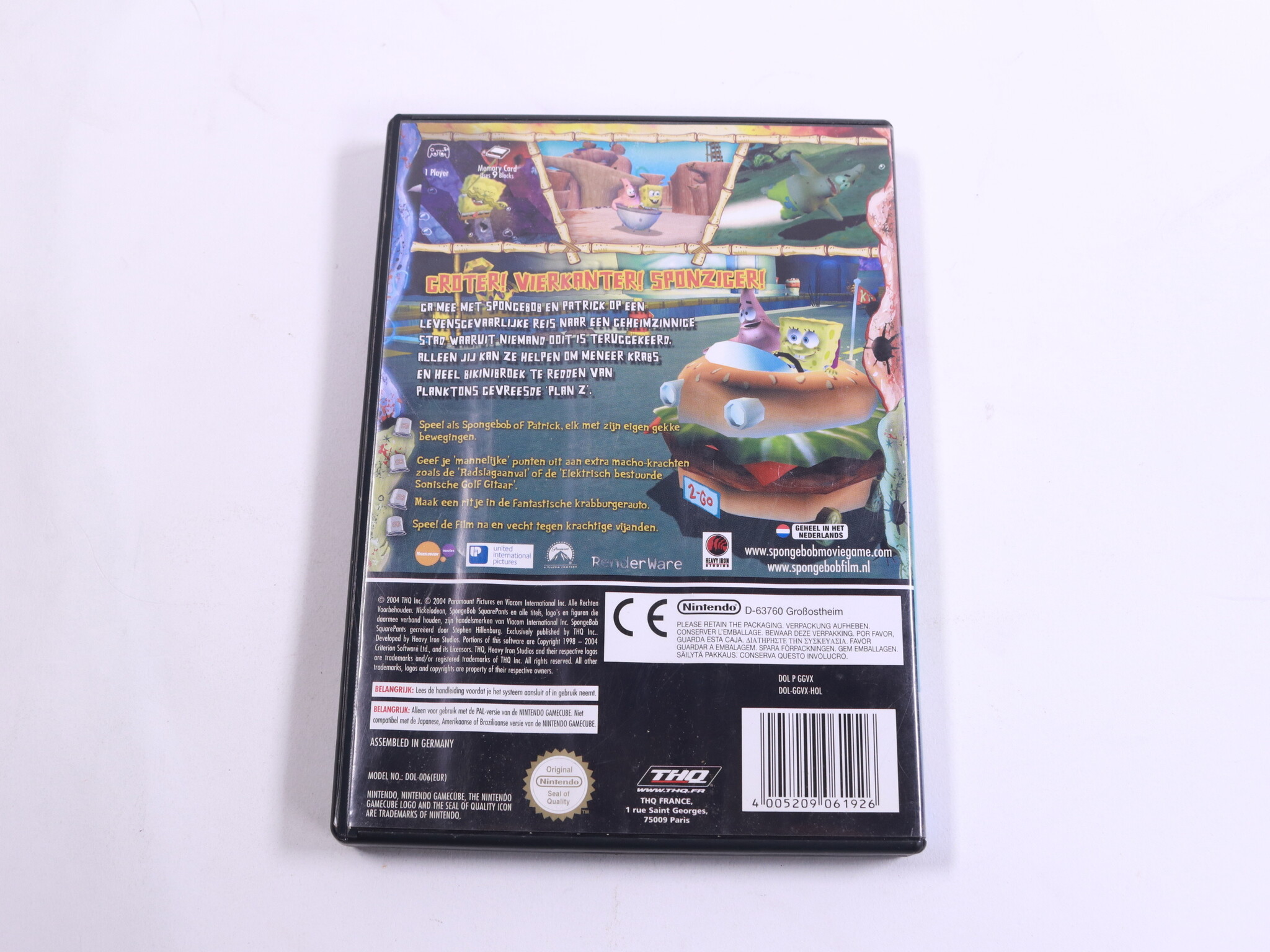 GameCube - SpongeBob SquarePants: The Movie - Heavy Iron Studios - productfoto 2