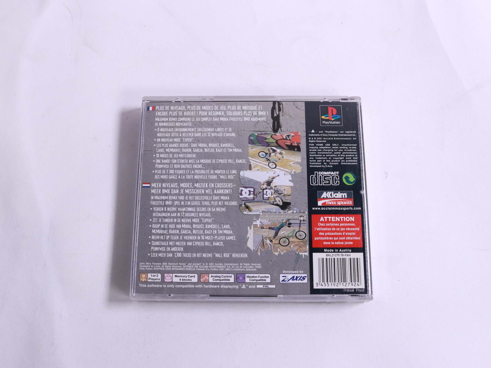 Playstation 1 - Dave Mirra Freestyle BMX: Maximum Remix - Acclaim Entertainment - productfoto 2