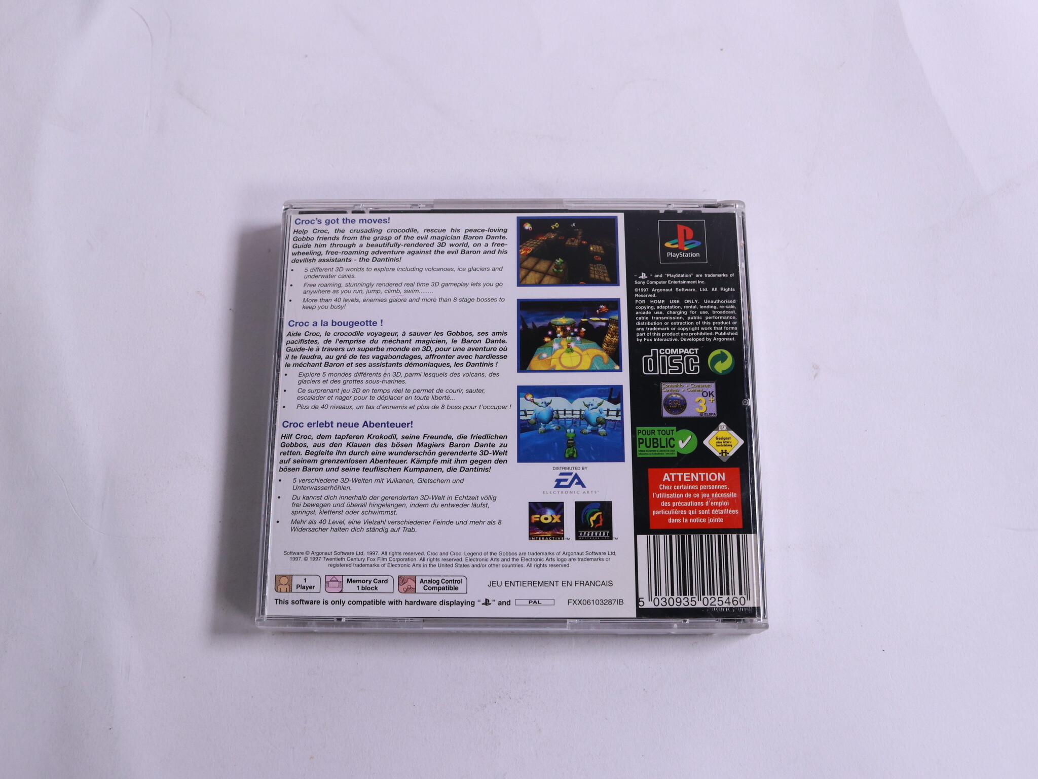 PlayStation 1 - Croc: Legend of the Gobbos [Classics] - Argonaut Software - productfoto 3