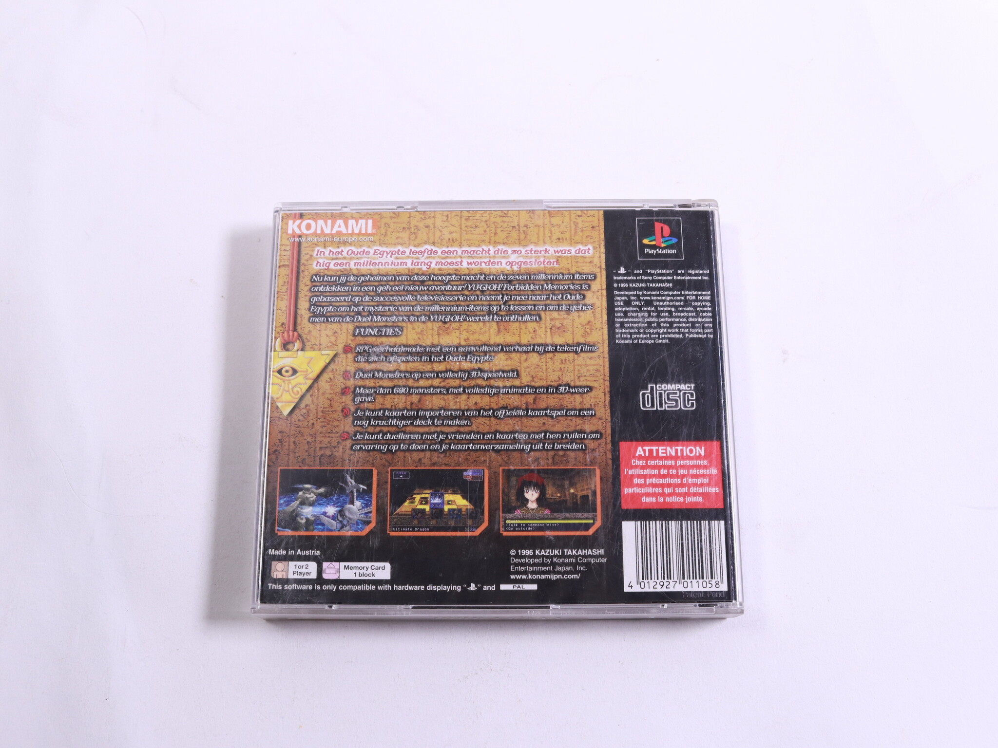 Playstation 1 - Yu-Gi-Oh! Forbidden Memories - Konami - productfoto 3