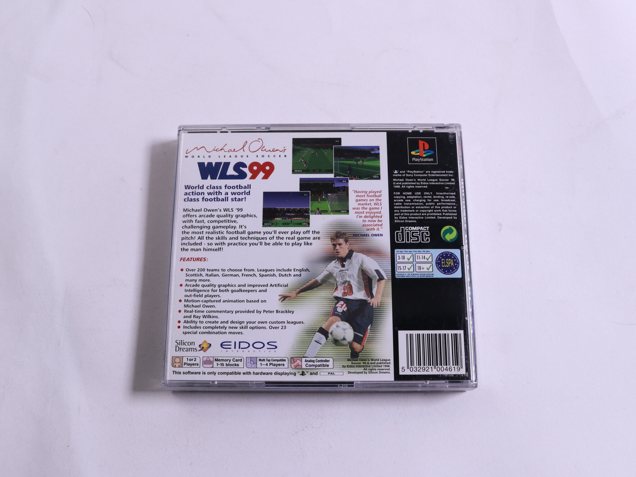 Playstation 1 - World League Soccer 99 - Silicon Dreams Studio - productfoto 2