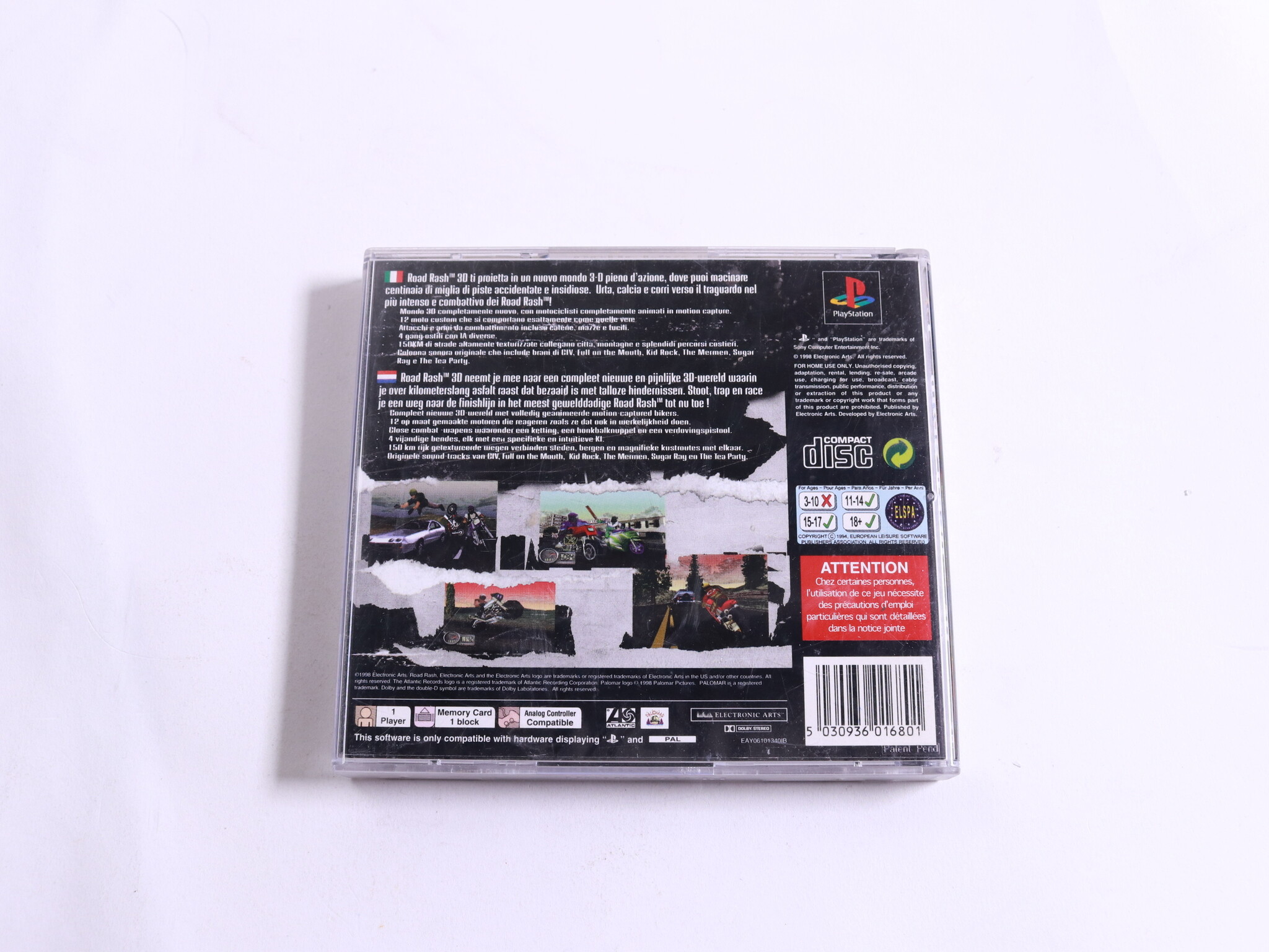 Playstation 1 - Road Rash 3D - Electronic Arts - productfoto 3