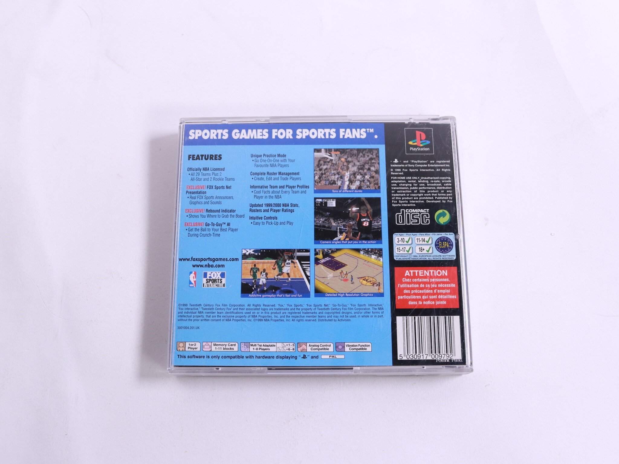 PlayStation 1 - NBA Live 2000 - EA Sports - productfoto 3