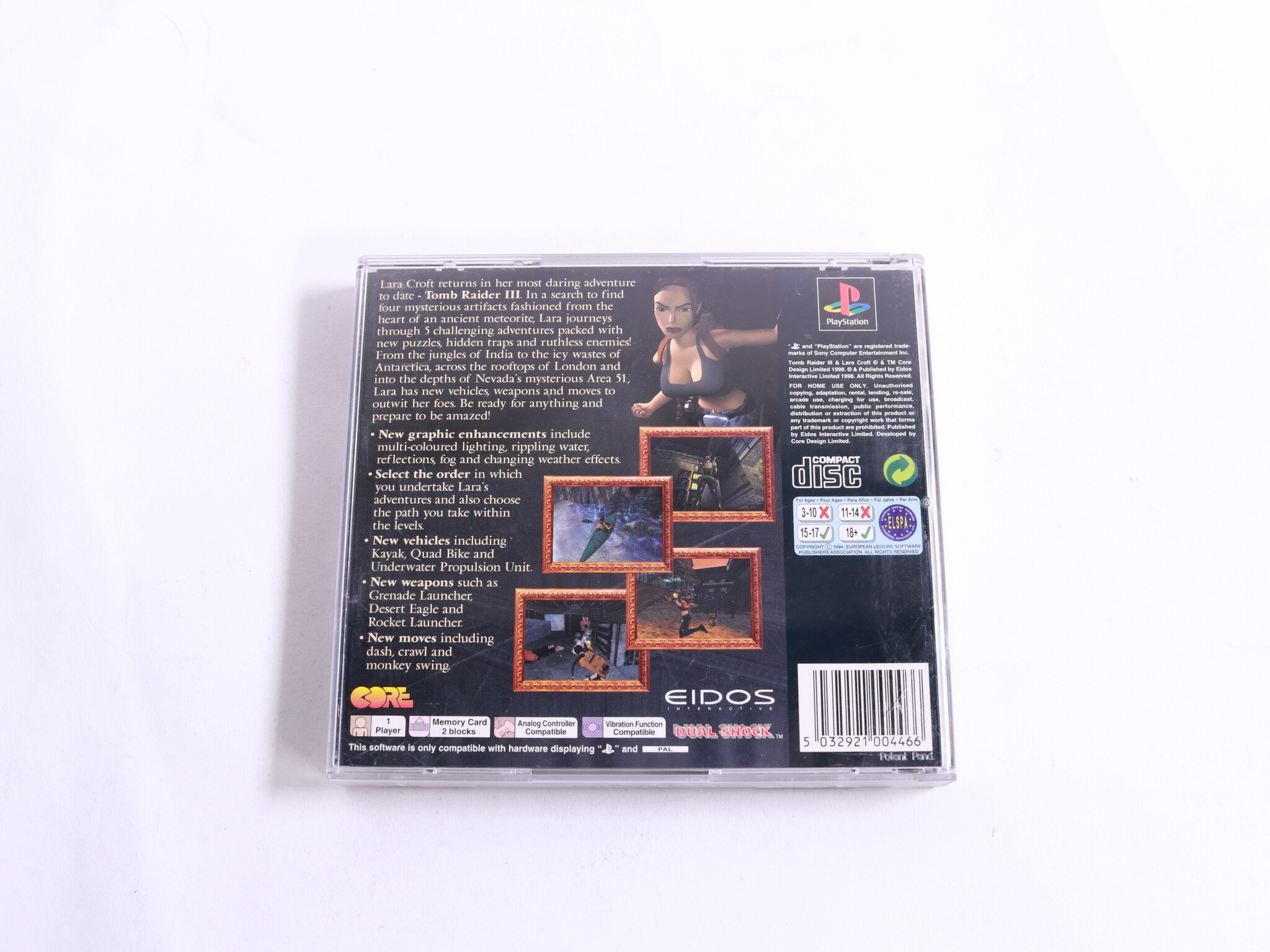 PlayStation 1 - Tomb Raider III: Adventures of Lara Croft - Core Design - productfoto 3