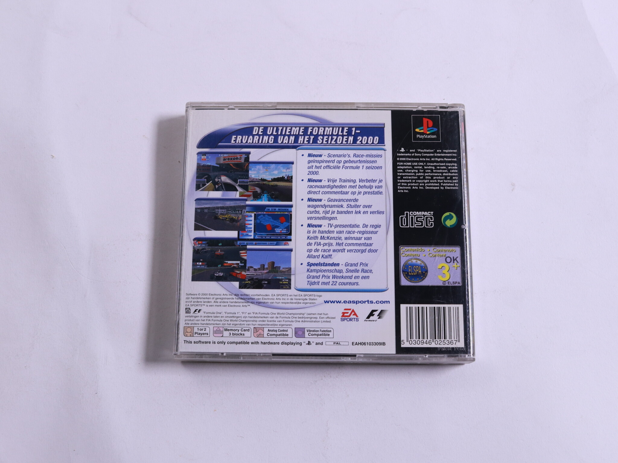 PlayStation 1 - F1 Championship Season 2000 - EA Sports - productfoto 3