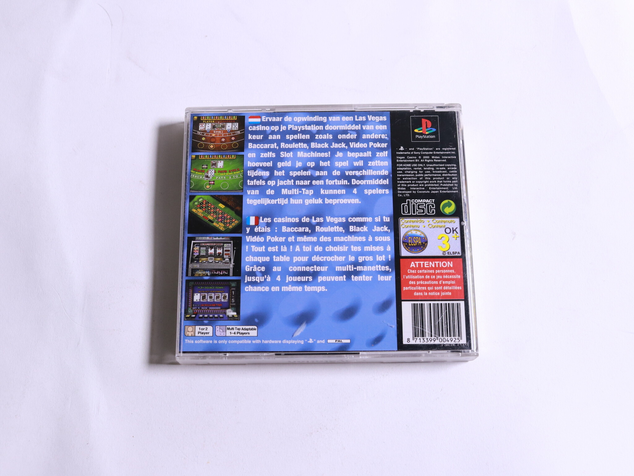 PlayStation 1 - Vegas Casino - Core Design - productfoto 3