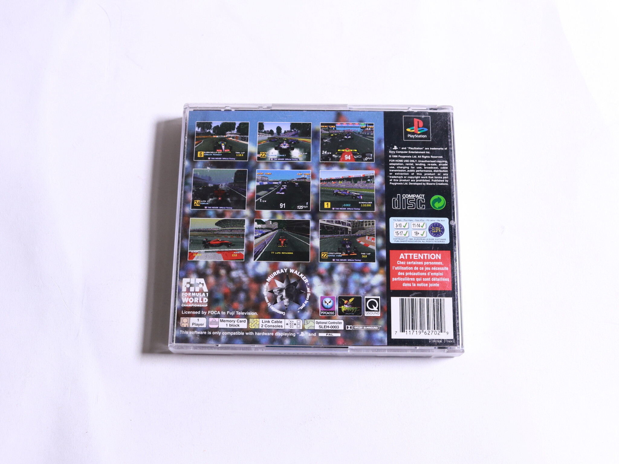 PlayStation 1 - Formula One - Psygnosis - productfoto 3