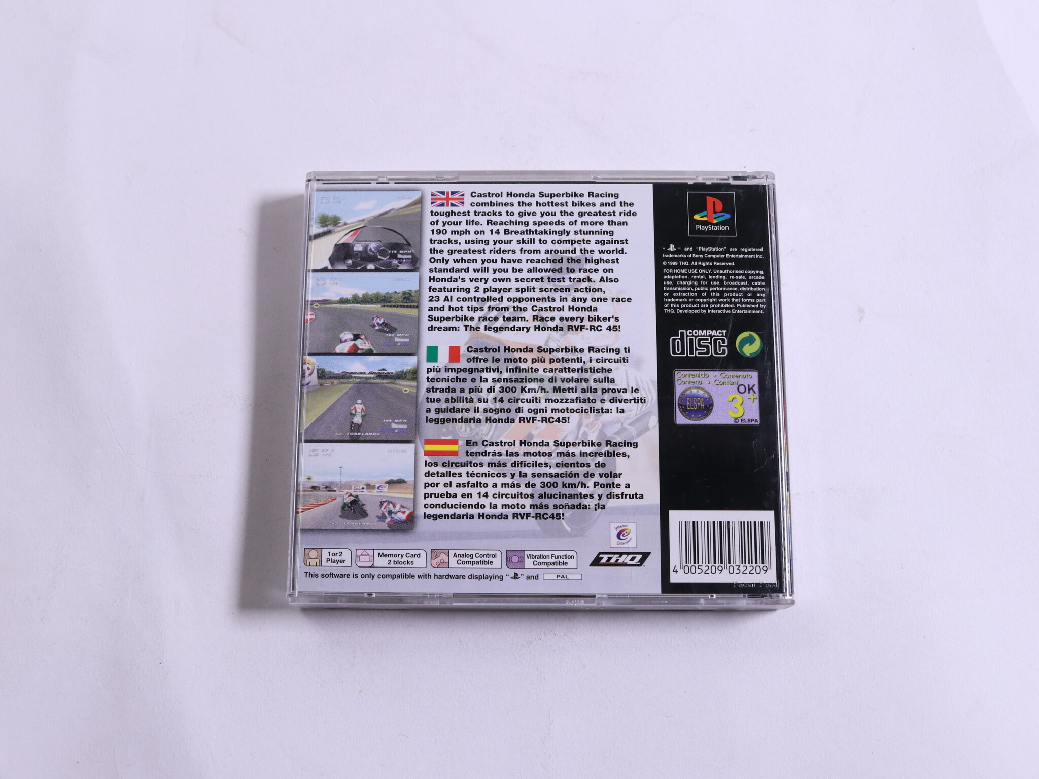PlayStation 1 - Castrol Honda Superbike Racing - Interactive Entertainment Ltd. - productfoto 3