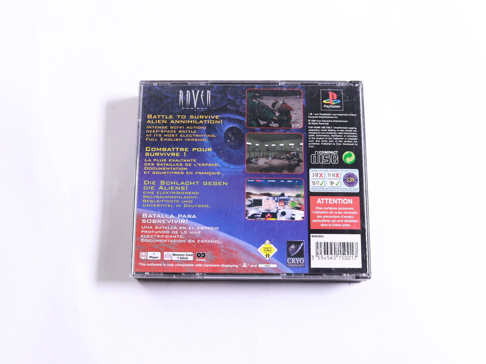 Playstation 1 - the Raven Project - Cryo Interactive - productfoto 4