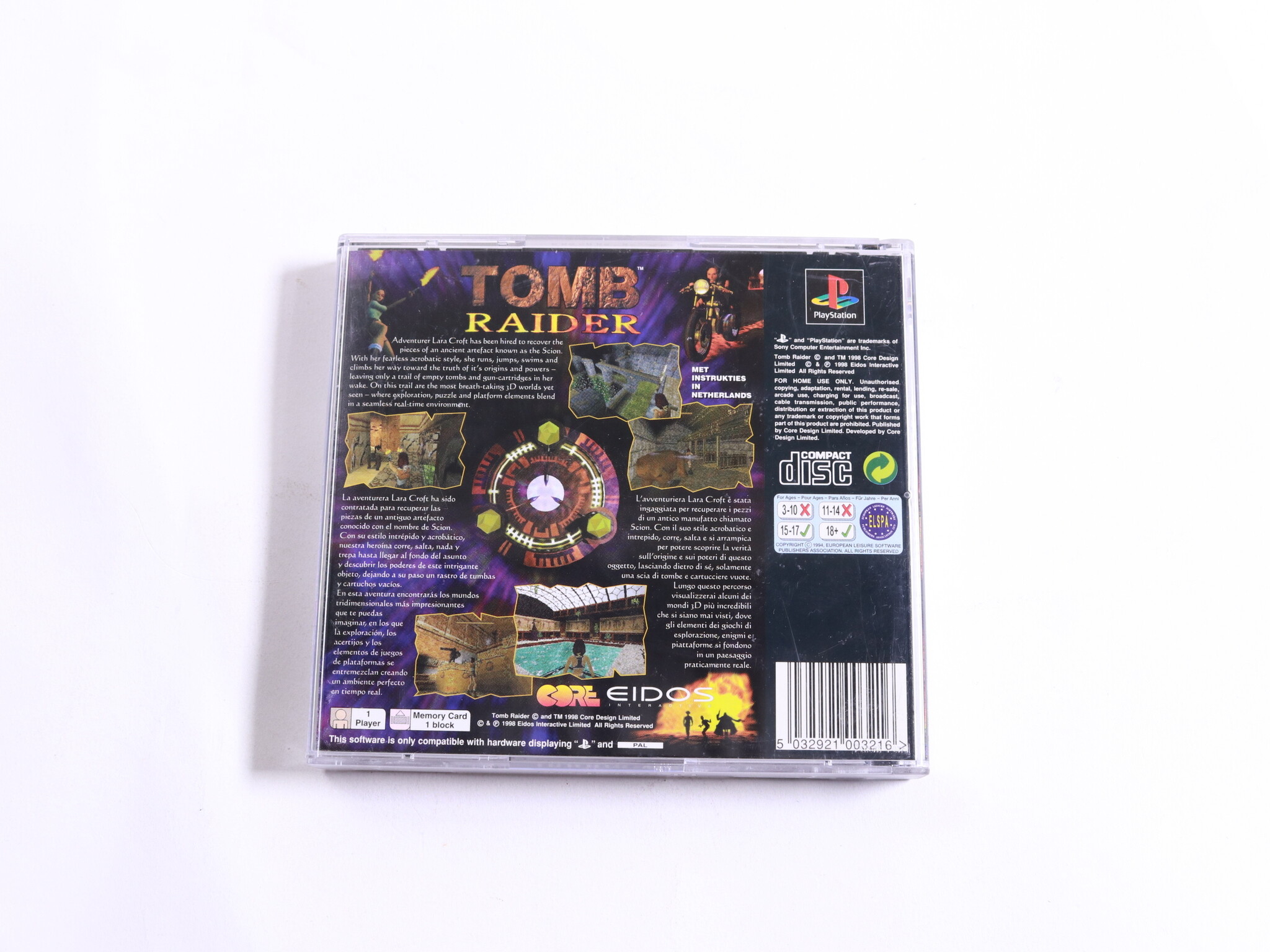 Playstation 1 - Tomb Raider [Platinum] - productfoto 3