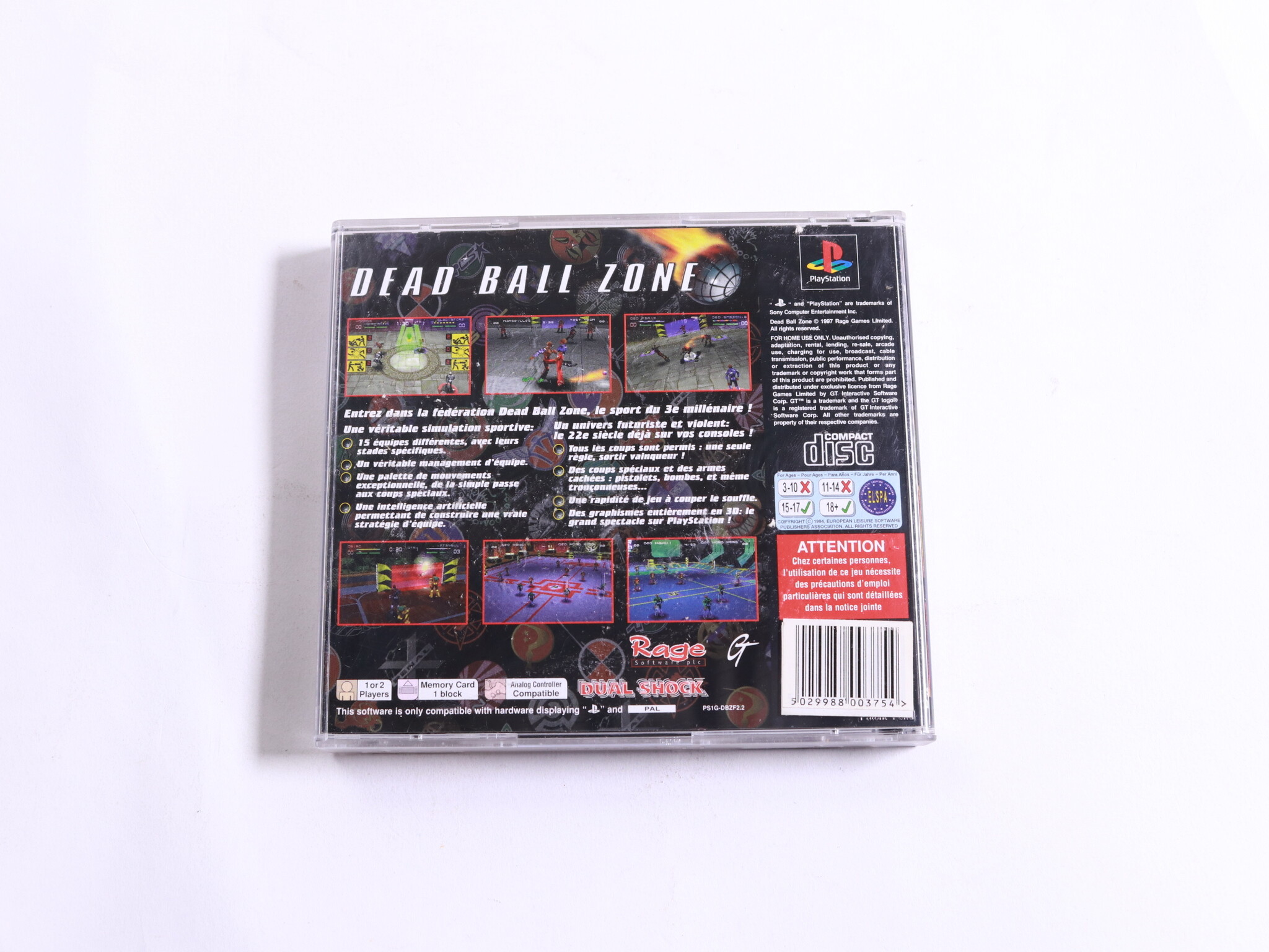 Playstation 1 - Dead Ball Zone - Psygnosis - productfoto 3
