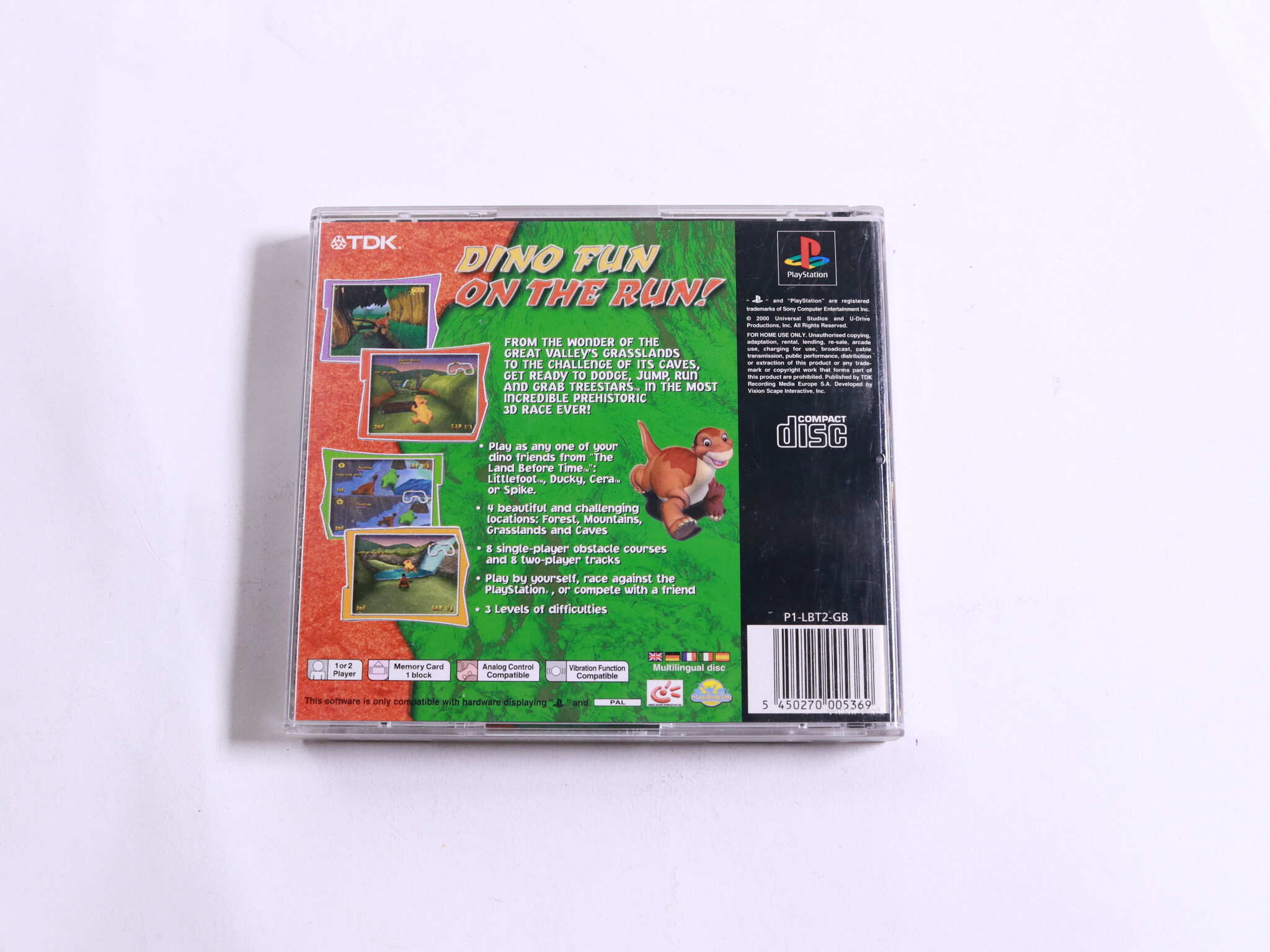 PlayStation 1 - The Land Before Time: Racing Adventure - Activision - productfoto 3