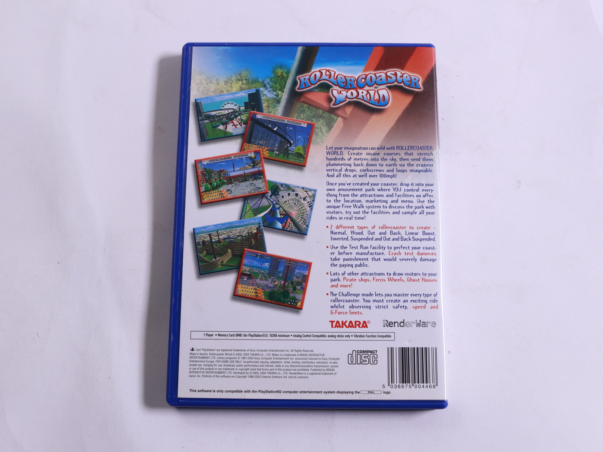 Playstation 2 - Rollercoaster World - Midas Interactive Entertainment - productfoto 3