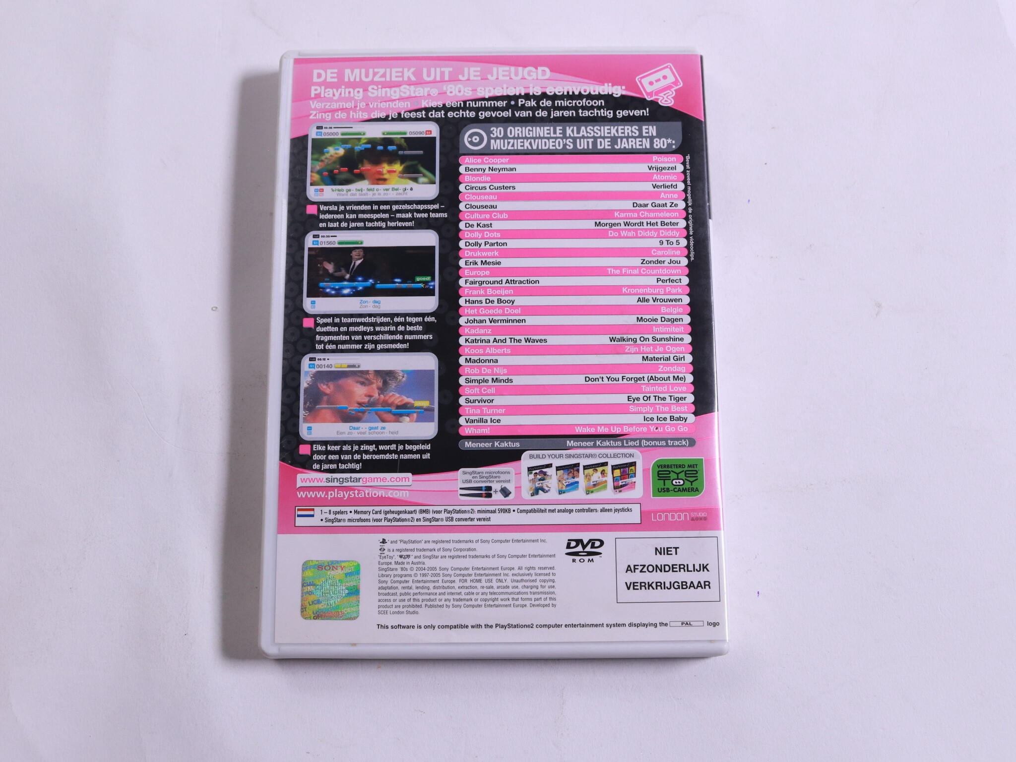 PlayStation 2 - SingStar '80s - Sony Computer Entertainment - productfoto 3