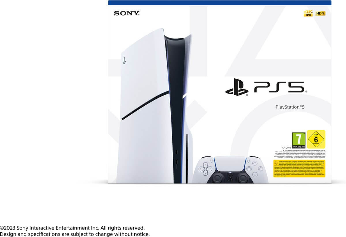 Sony PlayStation 5 Slim 1TB Disc Edition Wit - Sony - productfoto 8