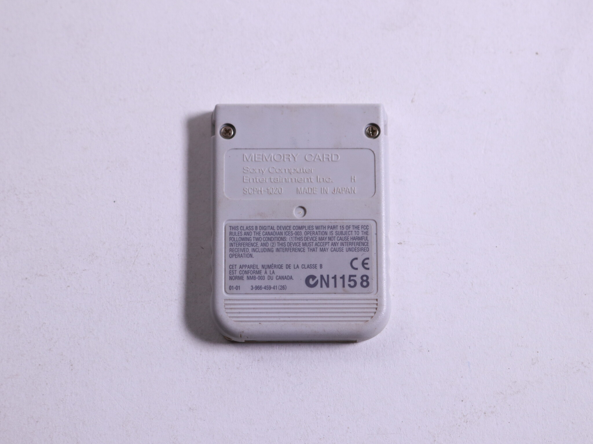 PlayStation - Memory Card [Original / Light Gray] - Sony - productfoto 2