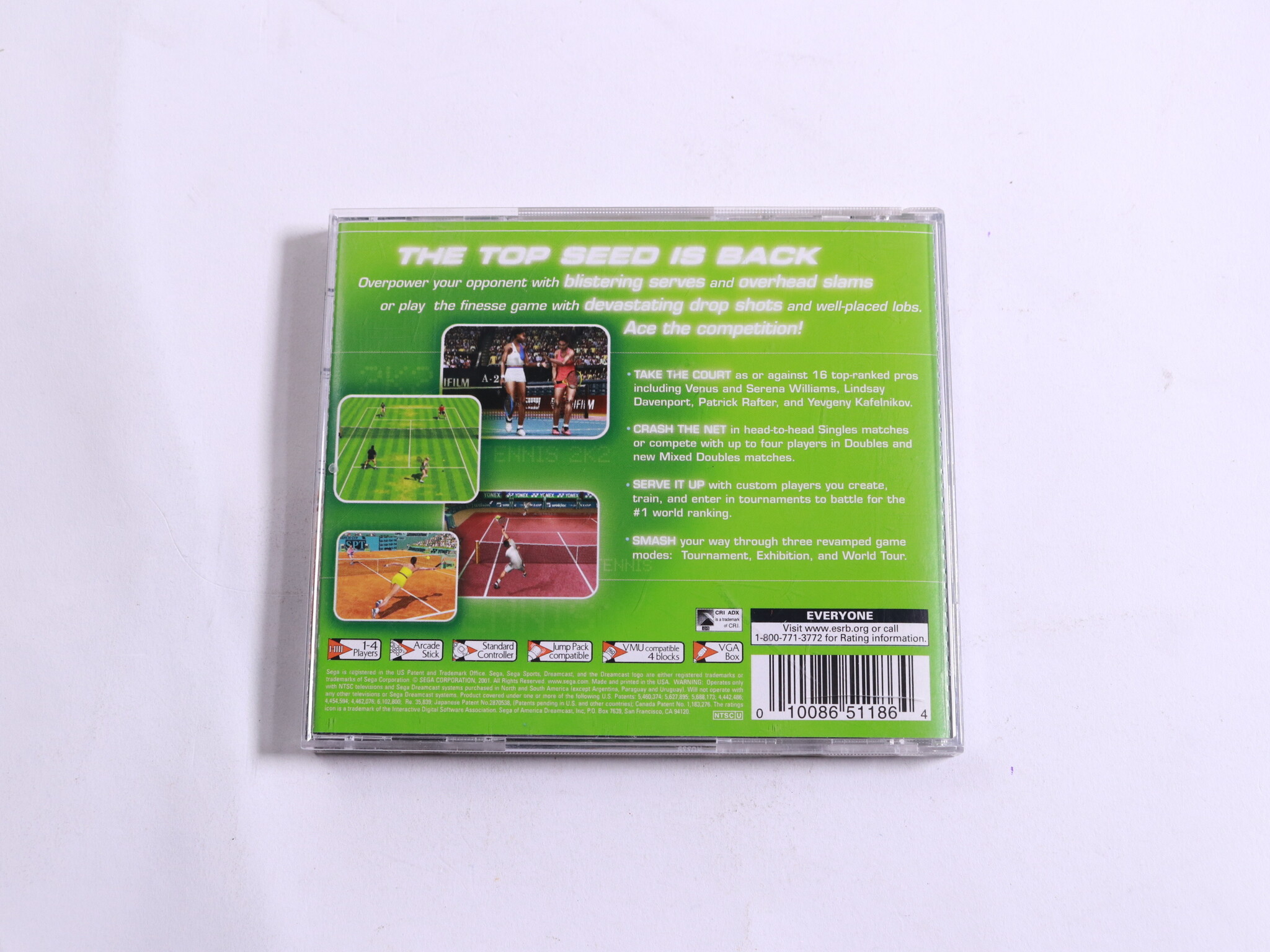 SEGA Dreamcast - Tennis 2K2 - Sega - productfoto 3