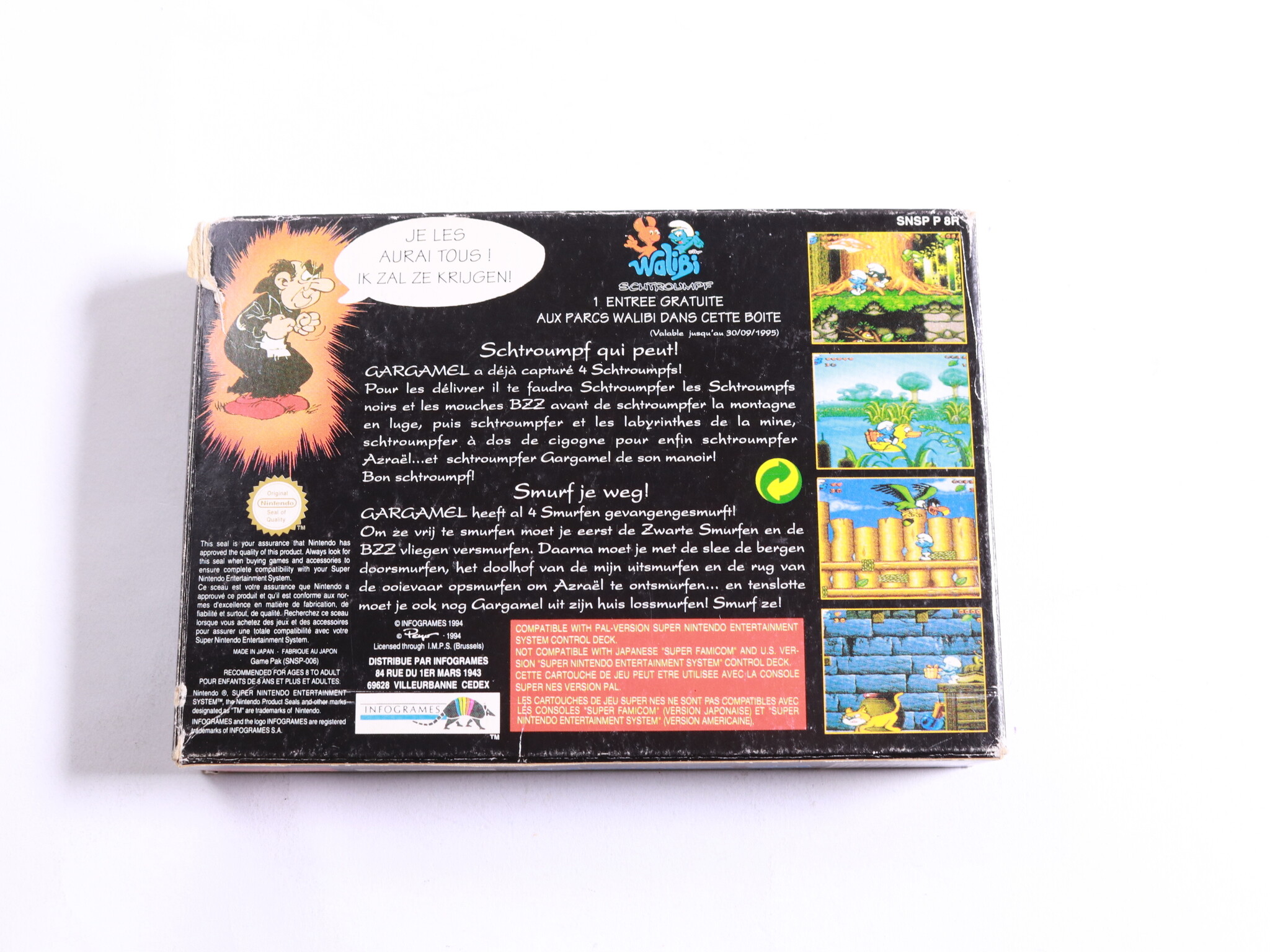 SNES - De Smurfen - Boxed CIB - Infogrames - productfoto 8
