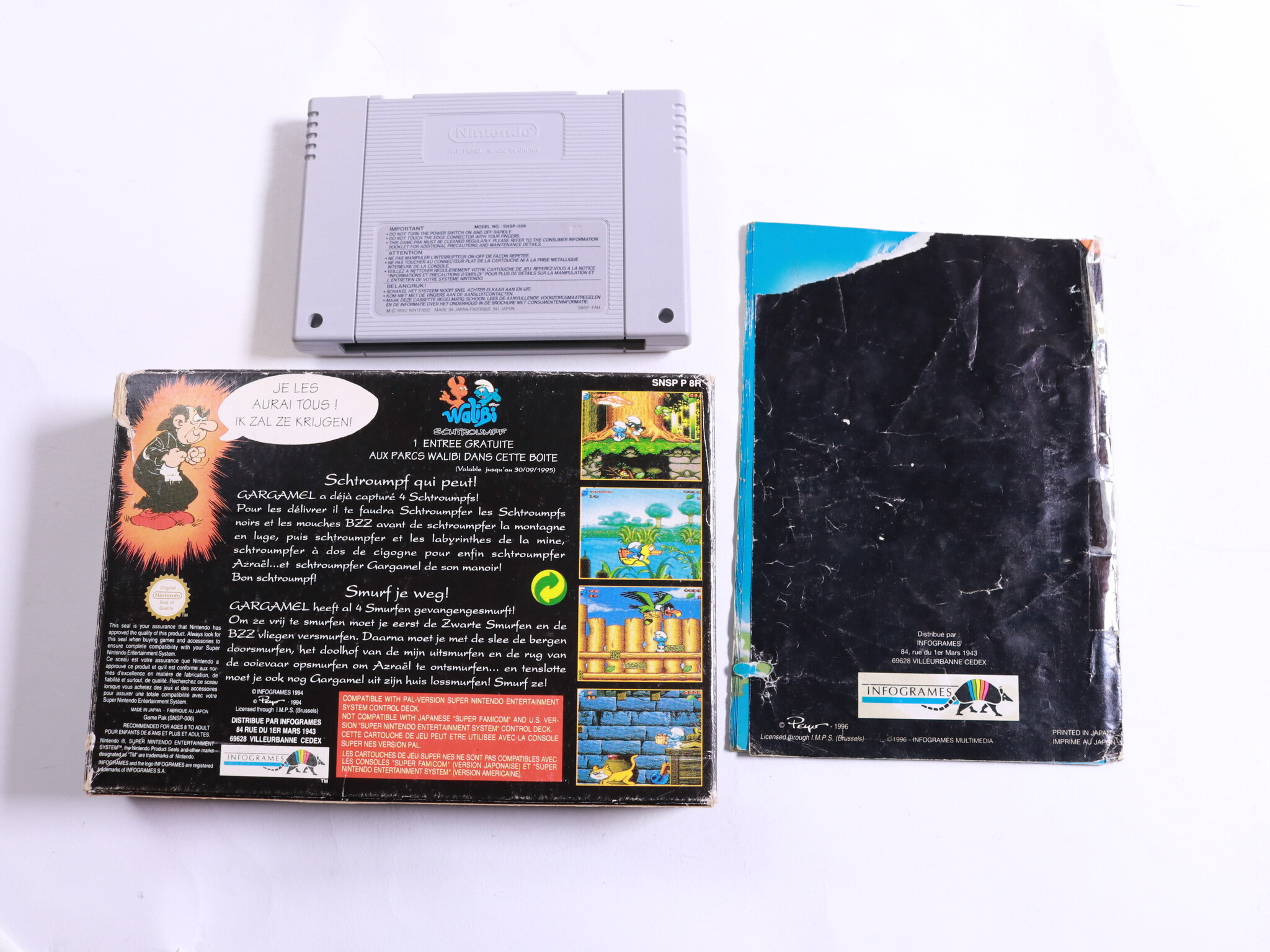 SNES - De Smurfen - Boxed CIB - Infogrames - productfoto 3