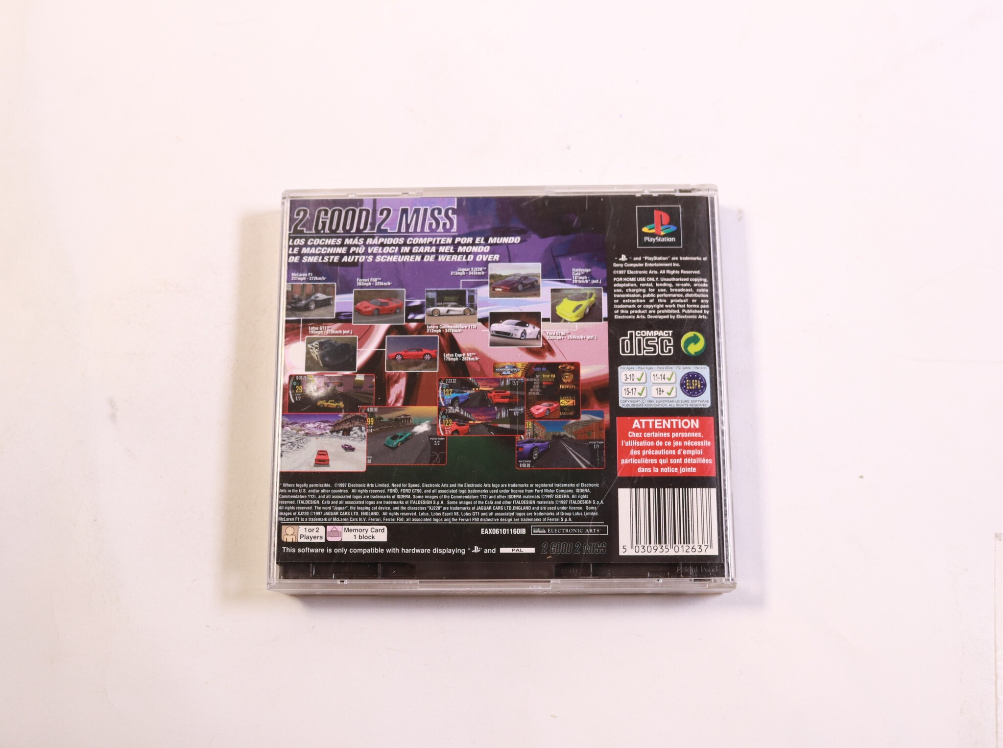PlayStation 1 - Need for Speed II - productfoto 3
