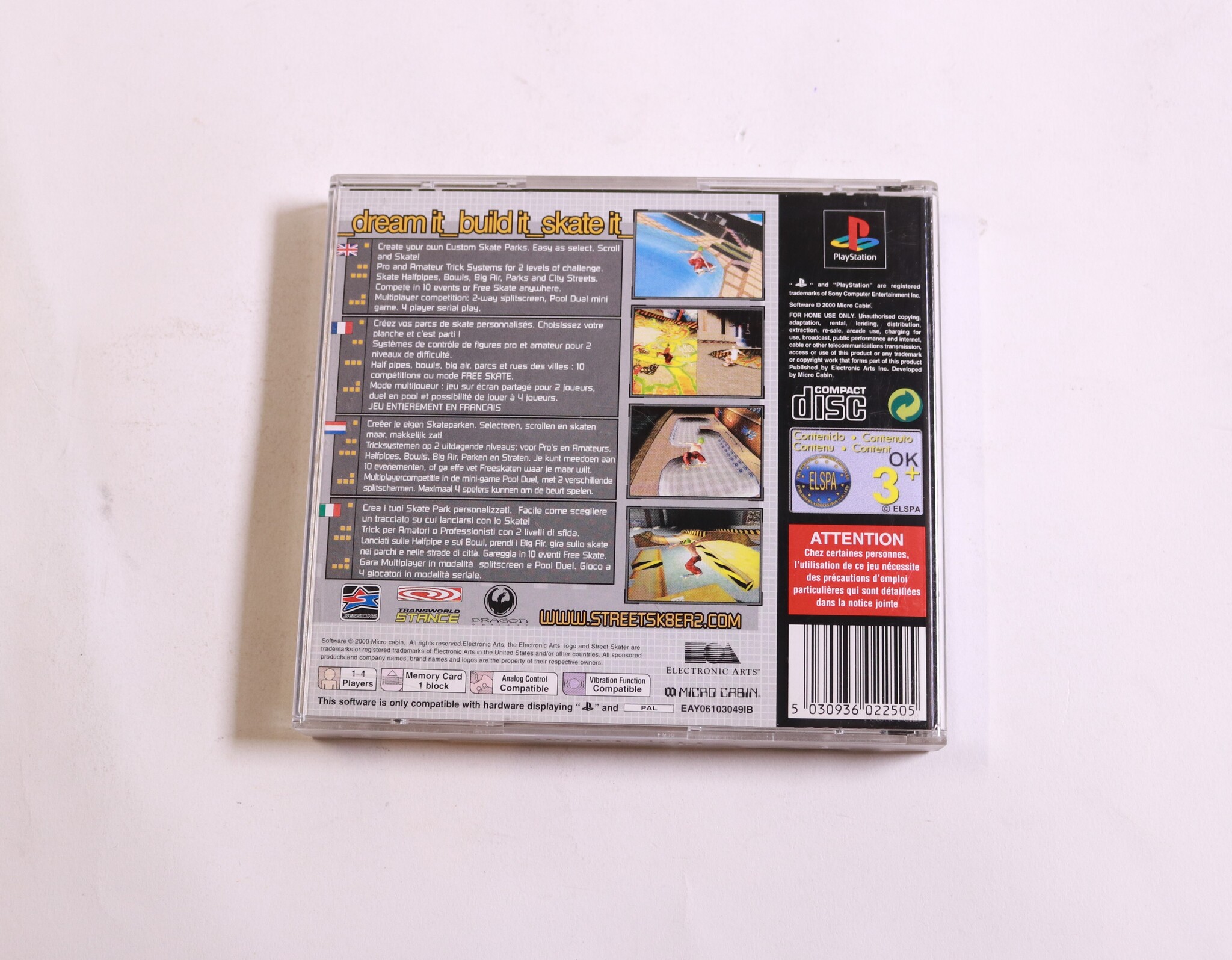 PlayStation 1 - Street Skater 2 - productfoto 3