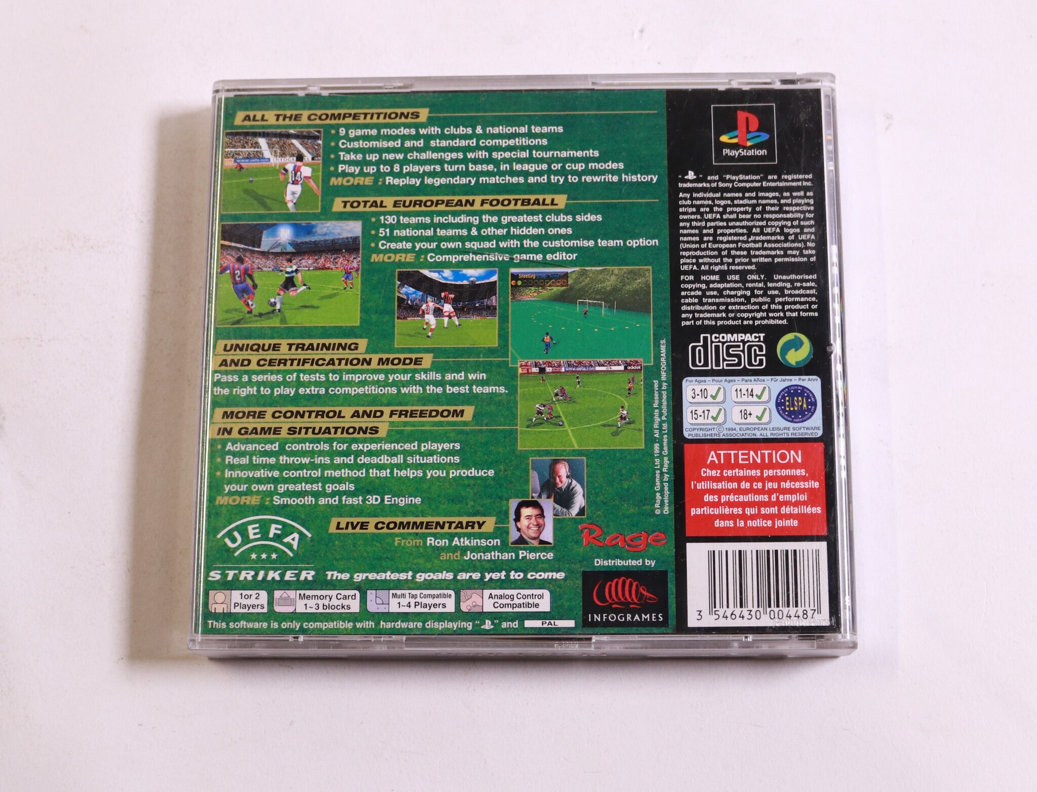 Playstation 1 - UEFA Striker - productfoto 3