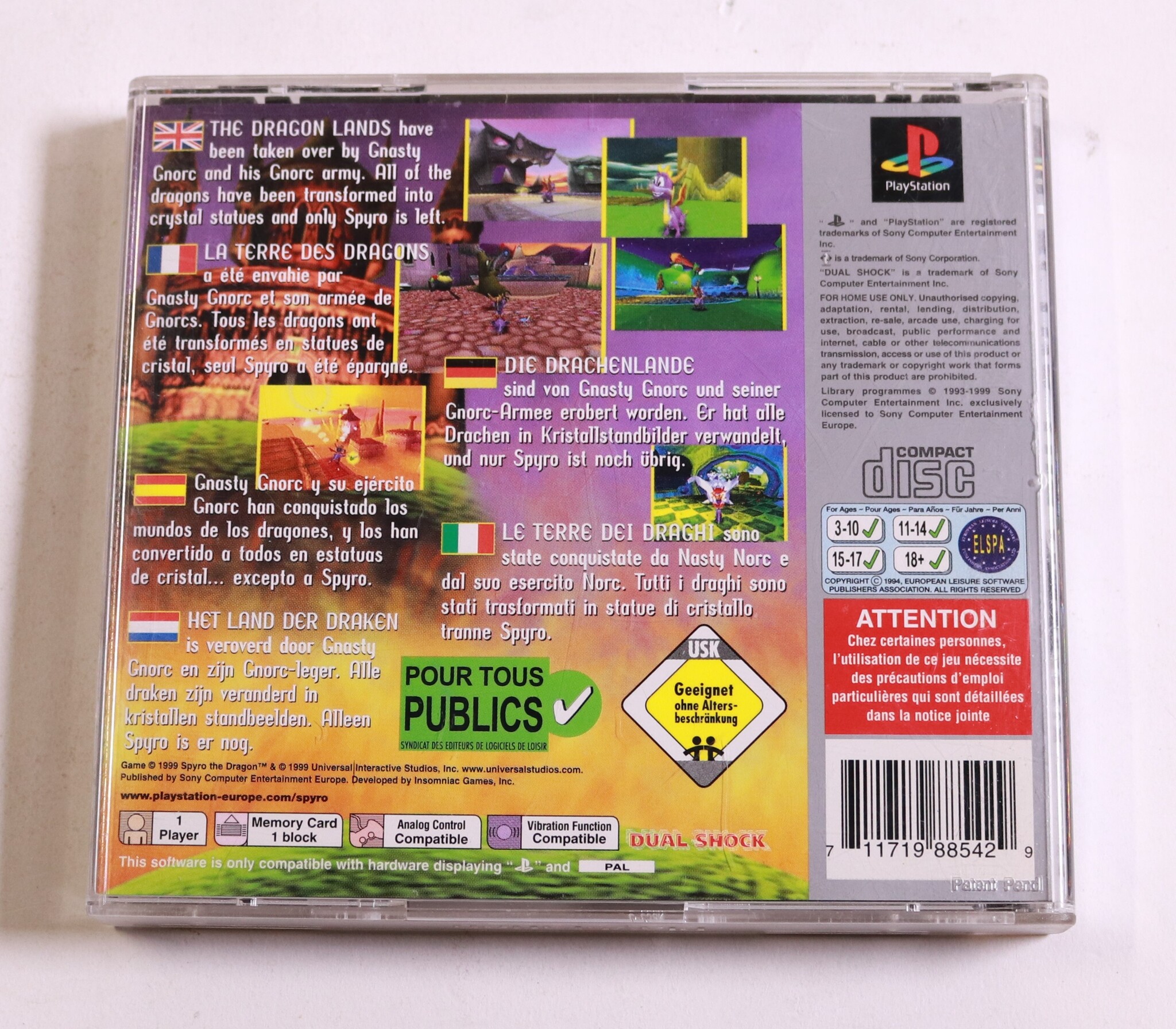 Playstation 1 - Spyro The Dragon [Platinum] - productfoto 3