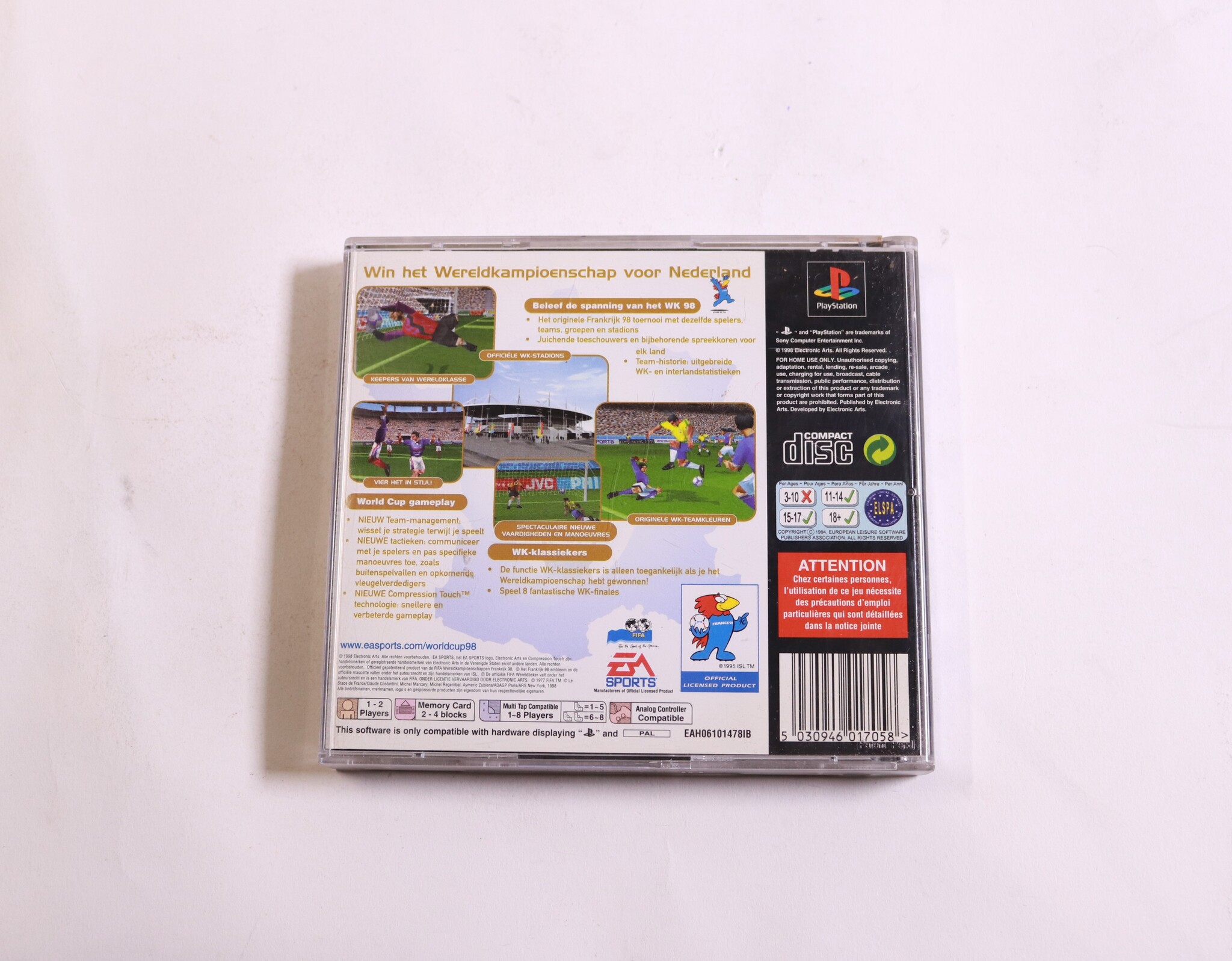 Playstation 1 - Word Cup 98 - productfoto 3