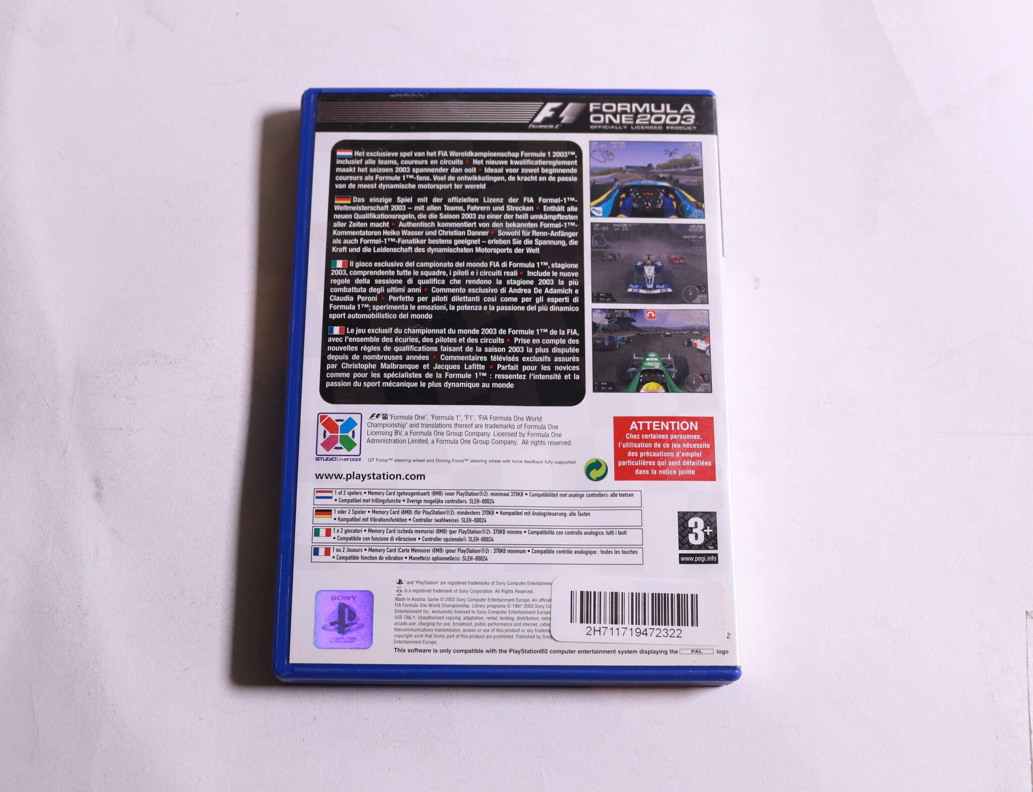 PlayStation 2 - Formula One 2003 - productfoto 2