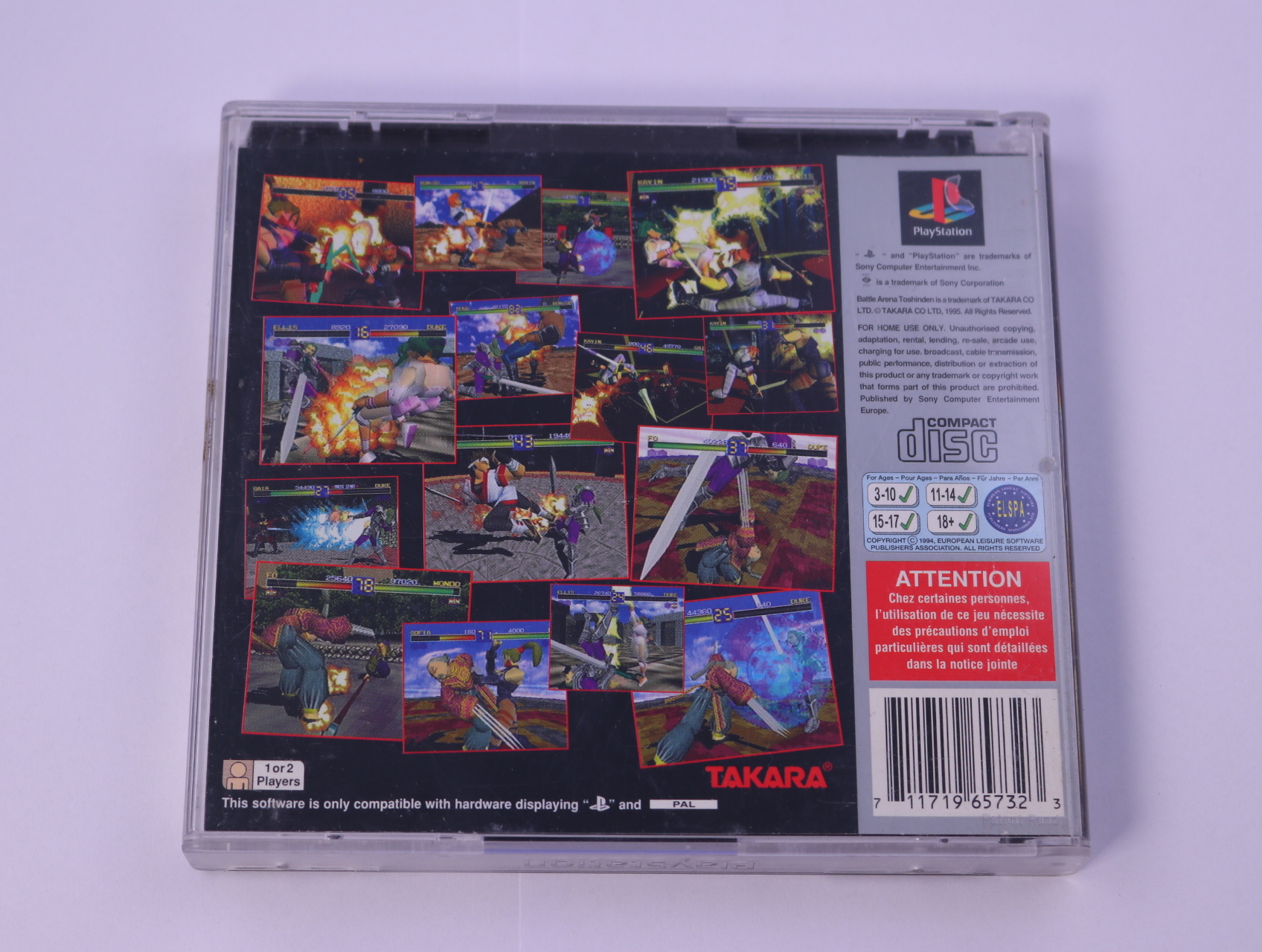 PlayStation 1 - Battle Arena Toshinden - productfoto 2